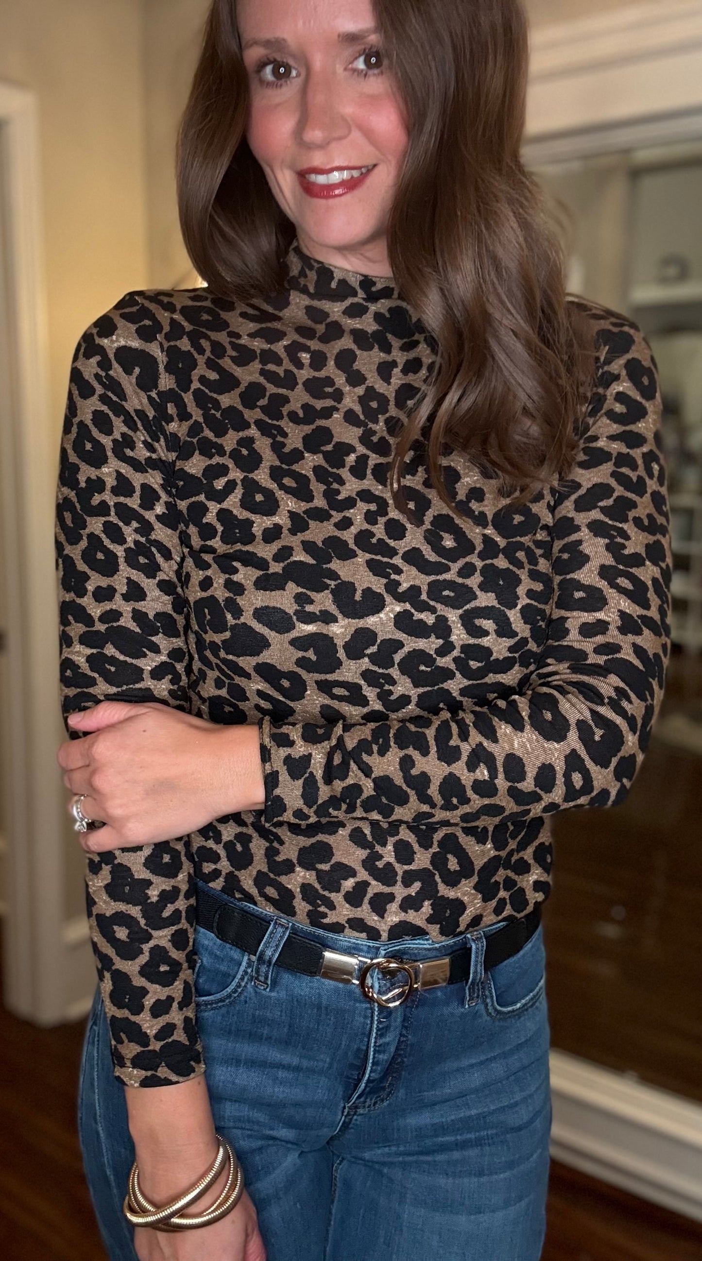 MOLLY BRACKEN LEOPARD PRINT TOP 8.15