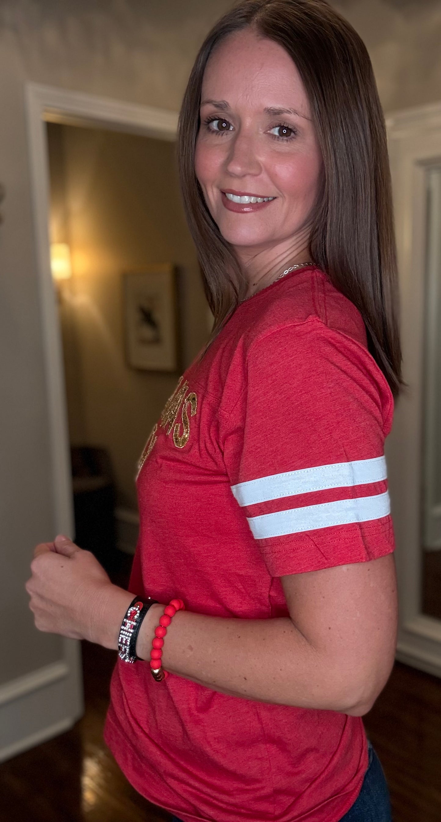 KC SPARKLE VARSITY TEE 10.01