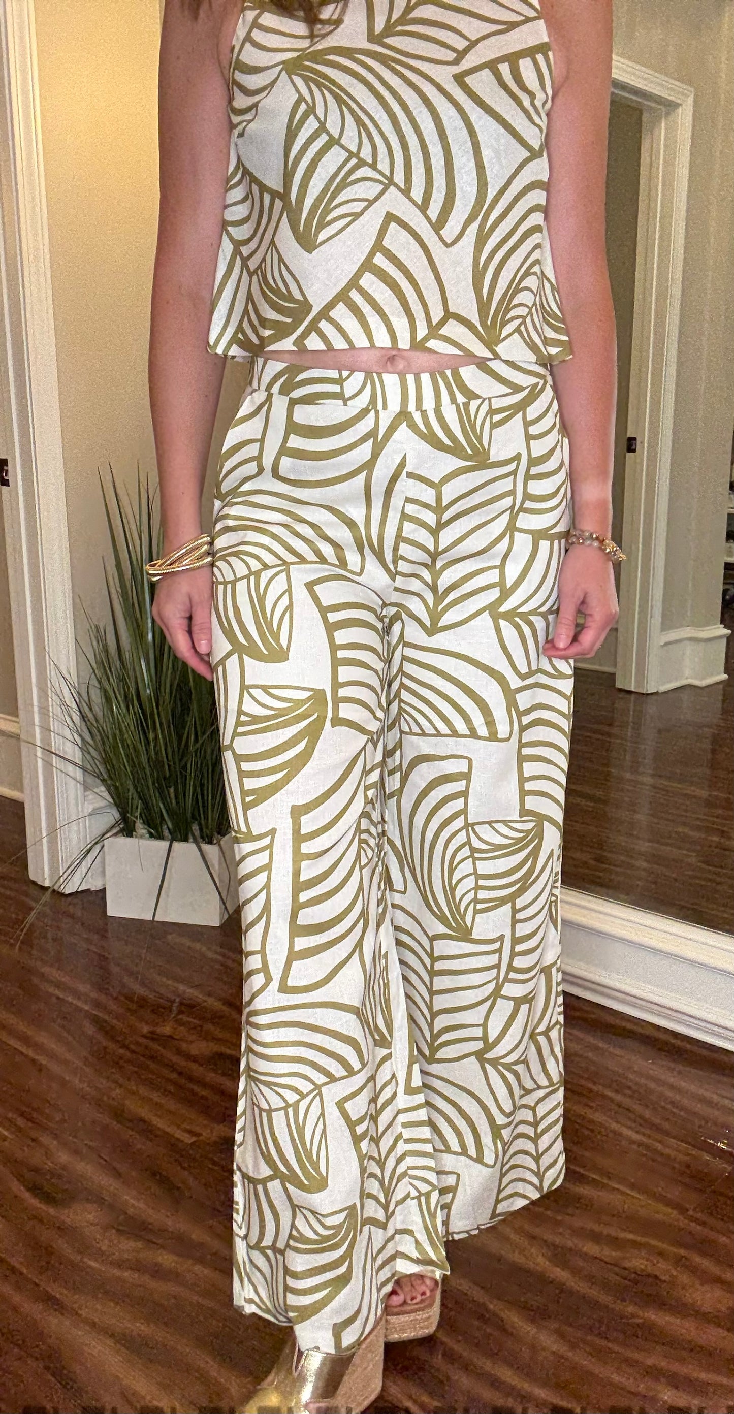 LUCY PARIS IVORY AND PAPYRUS PANT 6.19