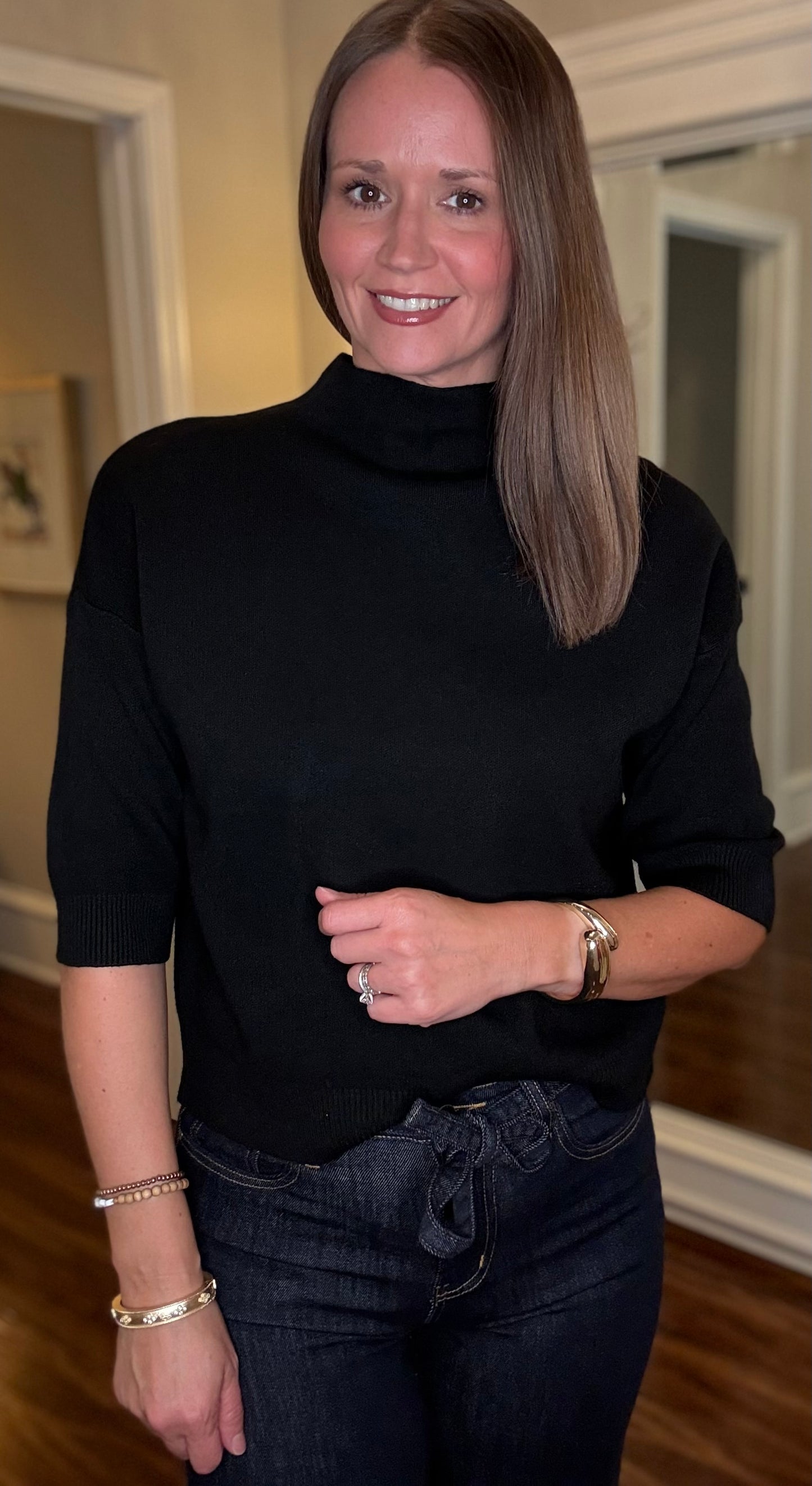 BRAND BAZAR CROPIE MOCK NECK SWEATER (multiple colors) 10.02