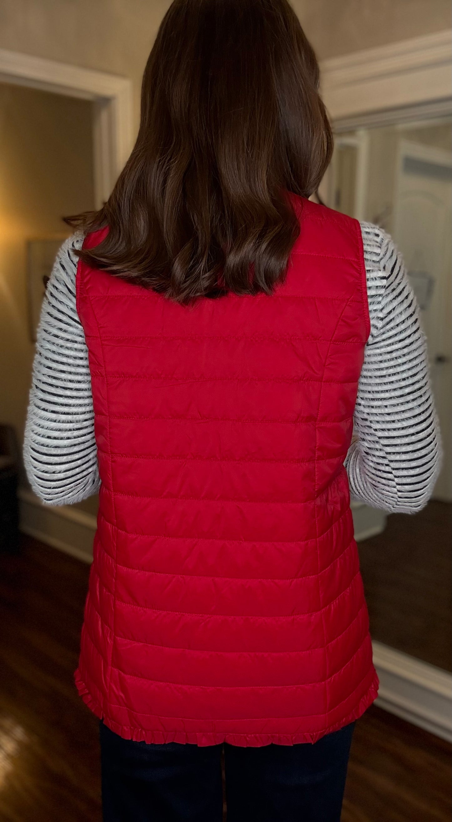 MULTIPLES QUILTED LONG VEST (multiple colors) 10.13