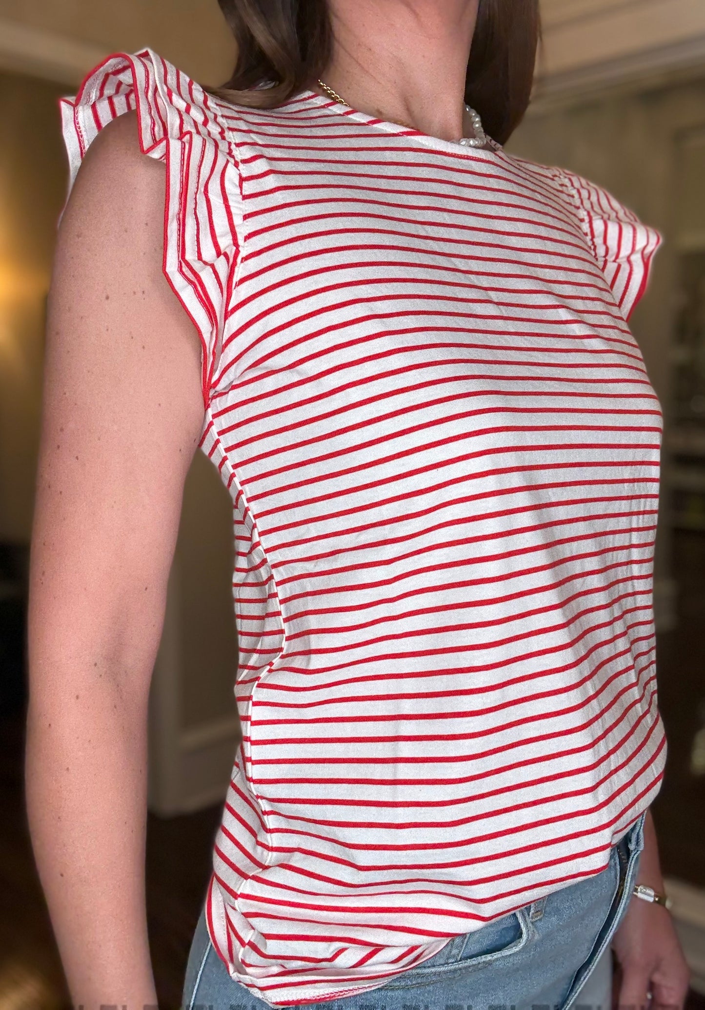 VINE & LOVE FLUTTER SLEEVE CREW NECK (multiple colors) 5.29