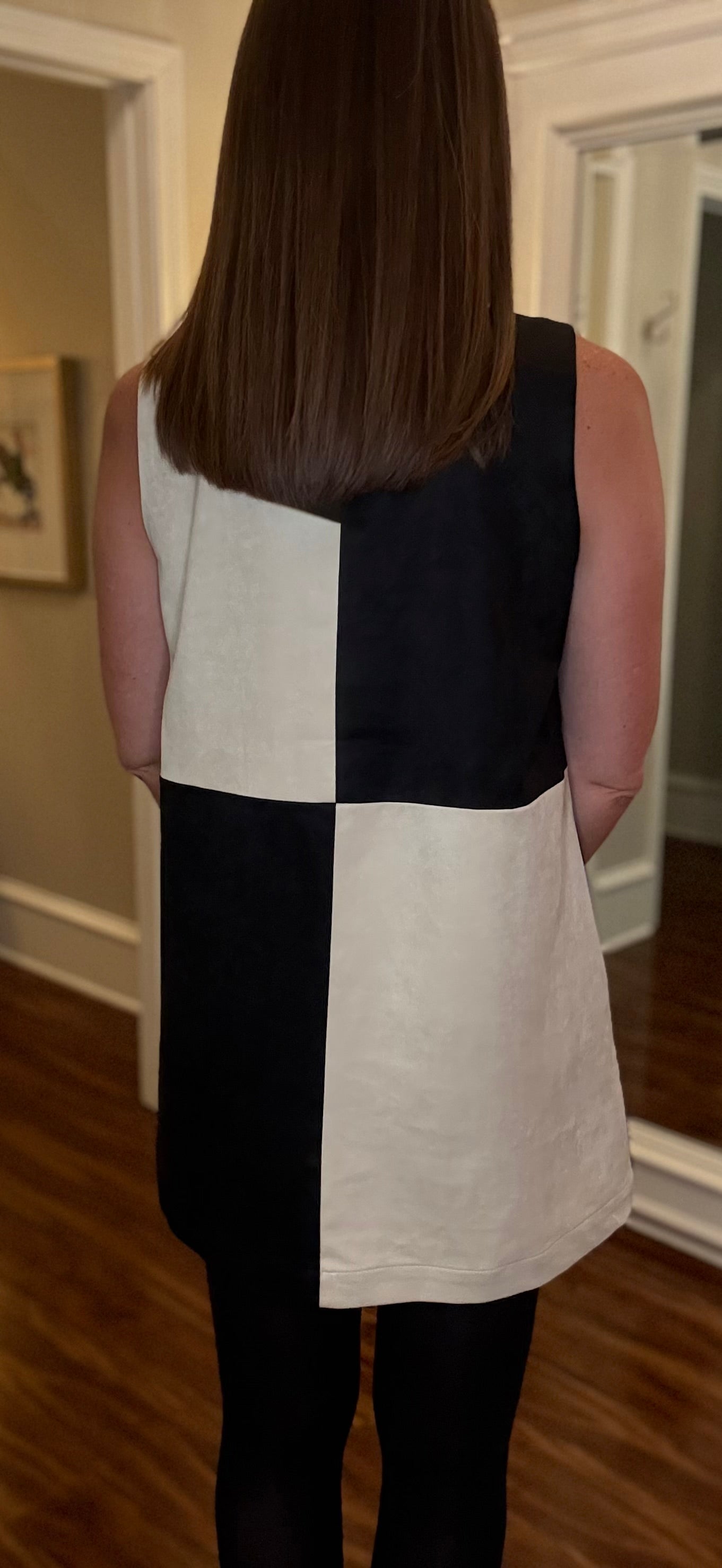 MIOU MUSE SUDE COLOR BLOCK MINI DRESS 9.4