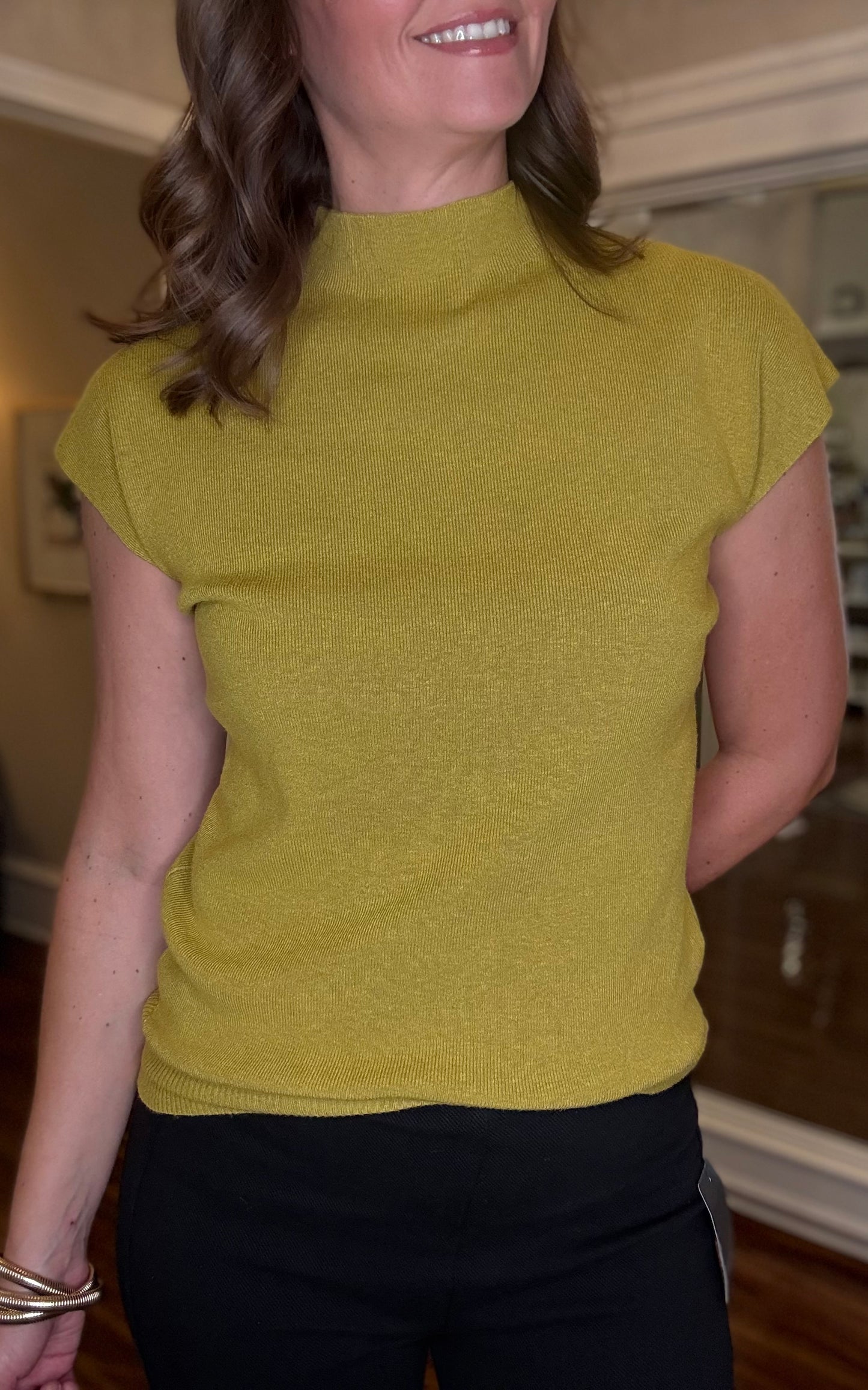 MOLLY BRACKEN MOCK NECK S/SLV SWEATER 9.2