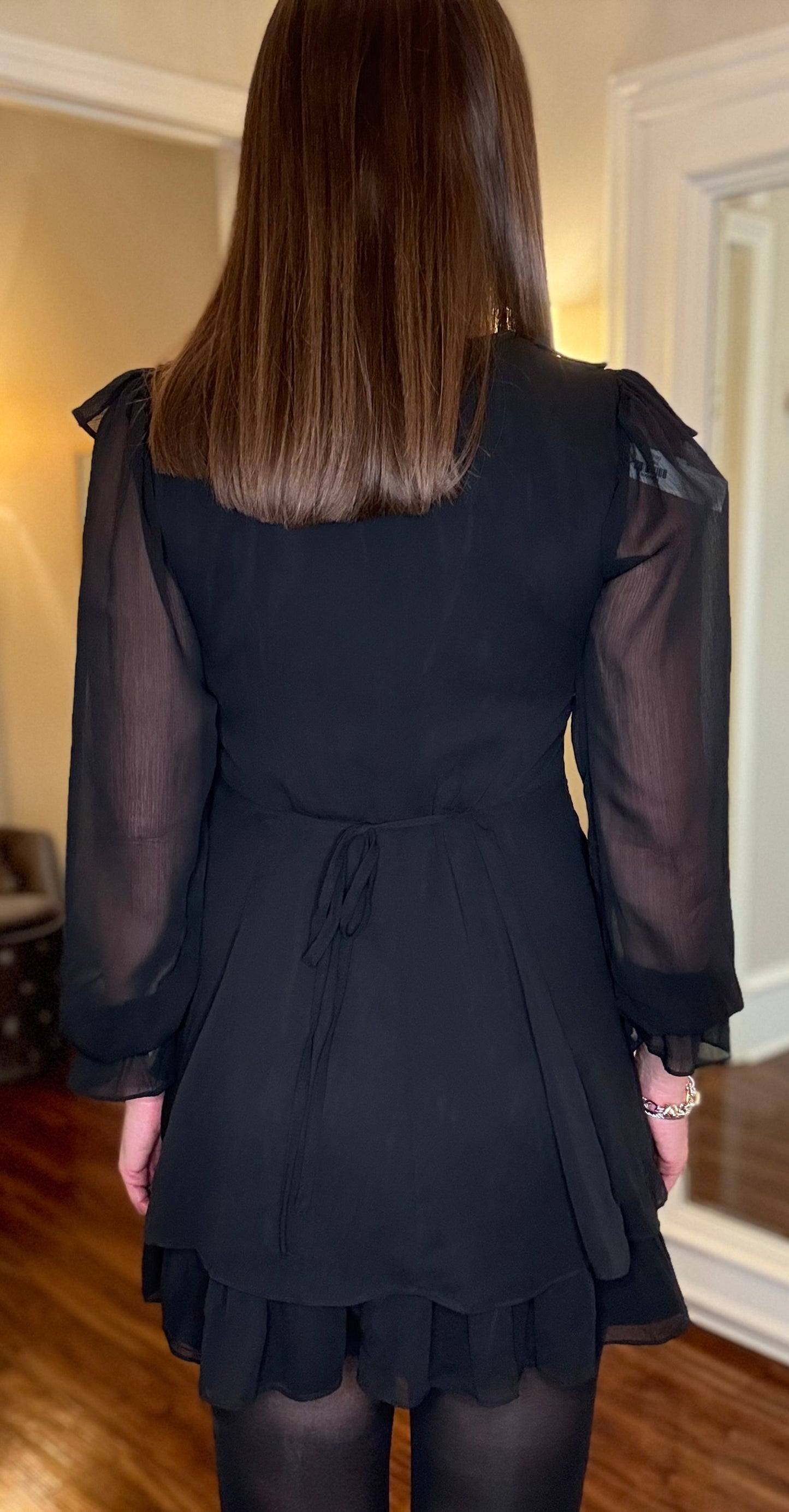 MUSTARD SEED BLACK FLIRTY DRESS 9.25