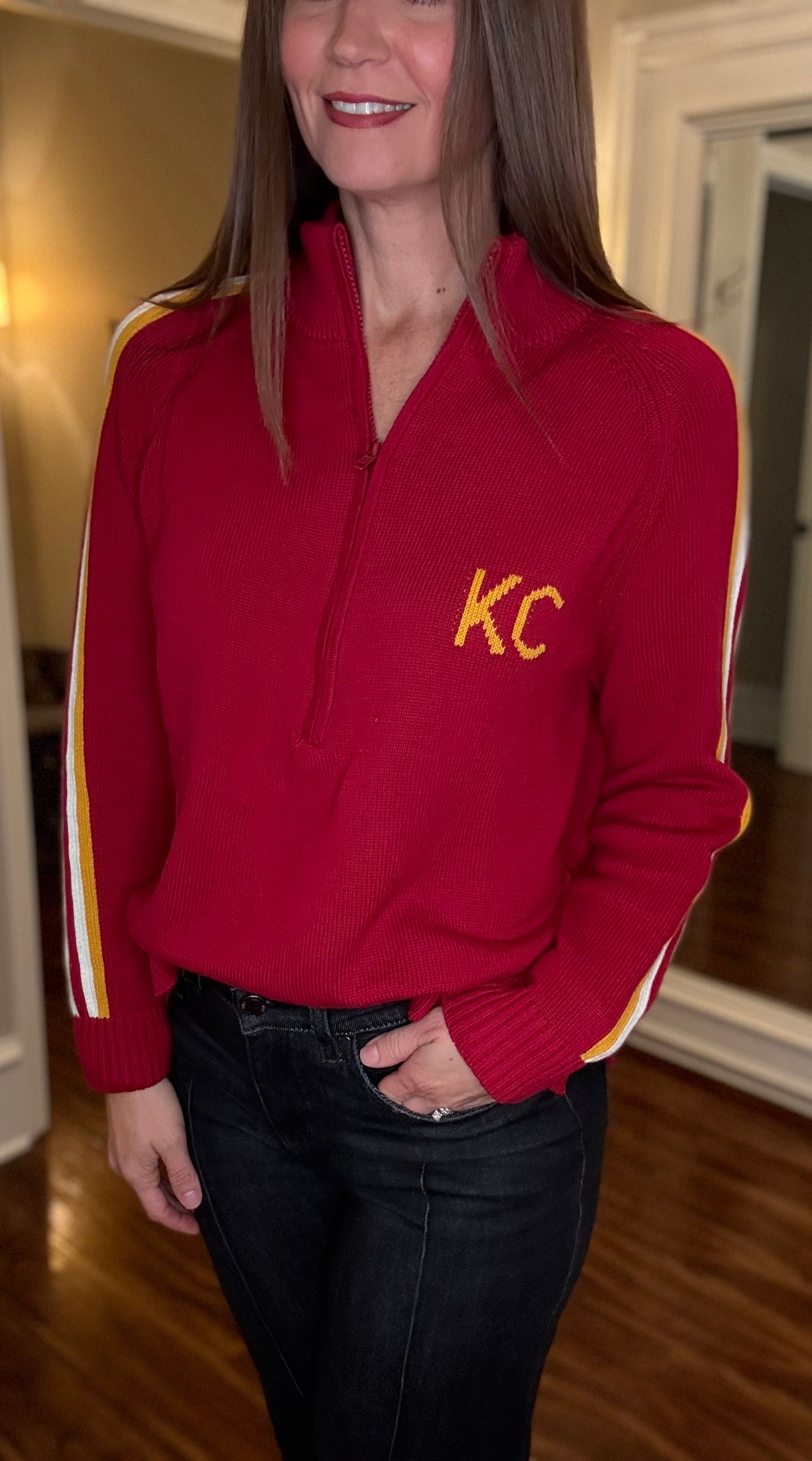 CHIEFS CUTOM 1/2 ZIP SWEATER 10.20
