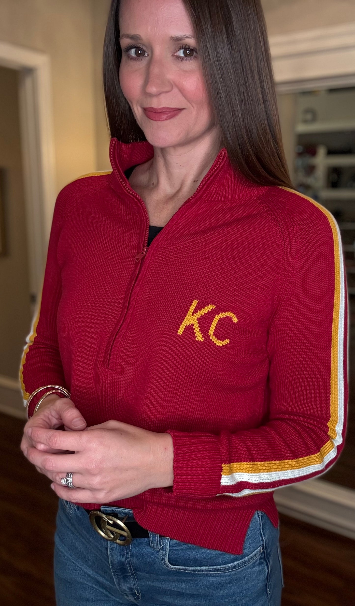 CHIEFS CUTOM 1/2 ZIP SWEATER 10.20