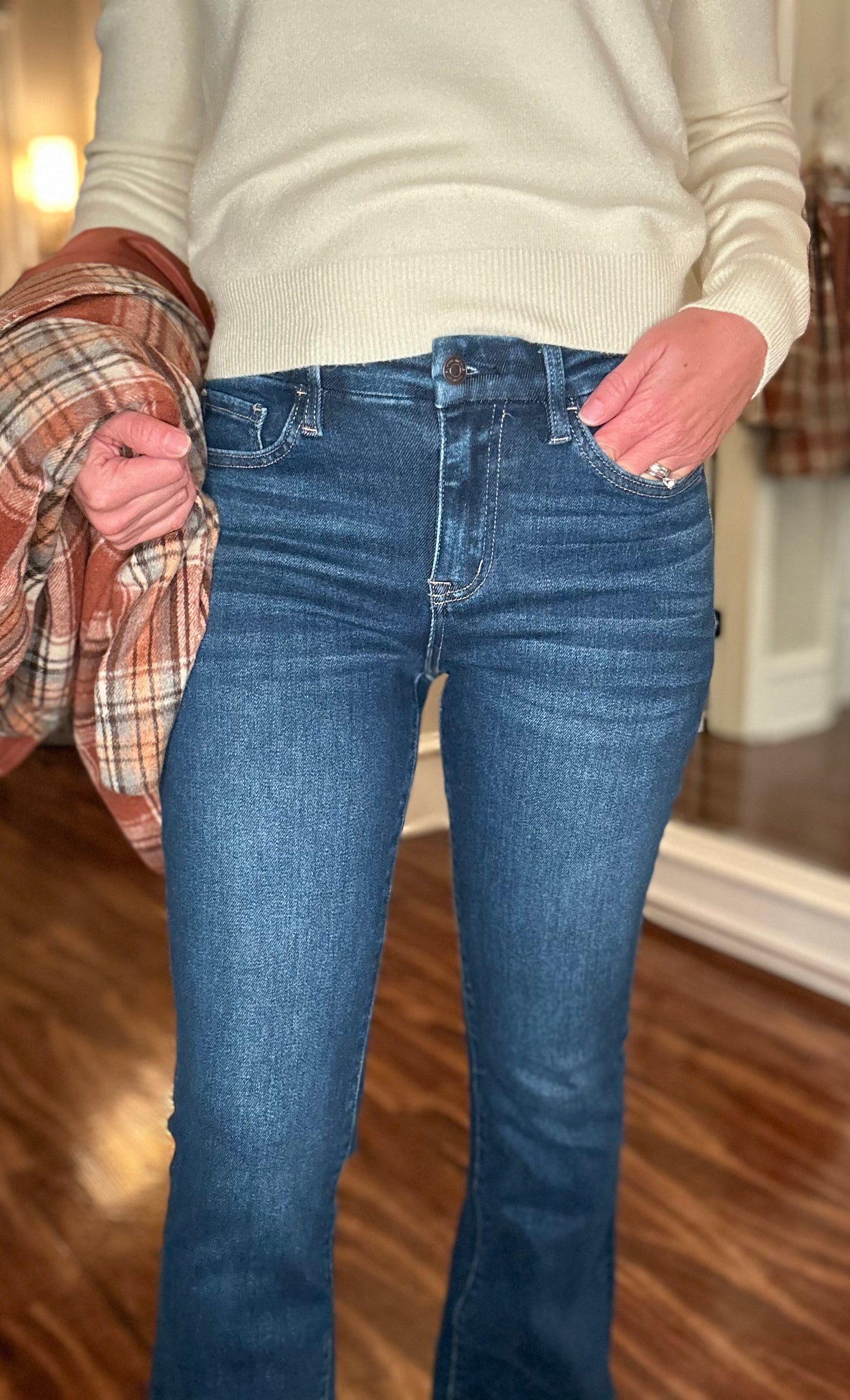FLYING MONKEY BLUE ELEMENT HIGH RISE BOOTCUT JEAN 10.16