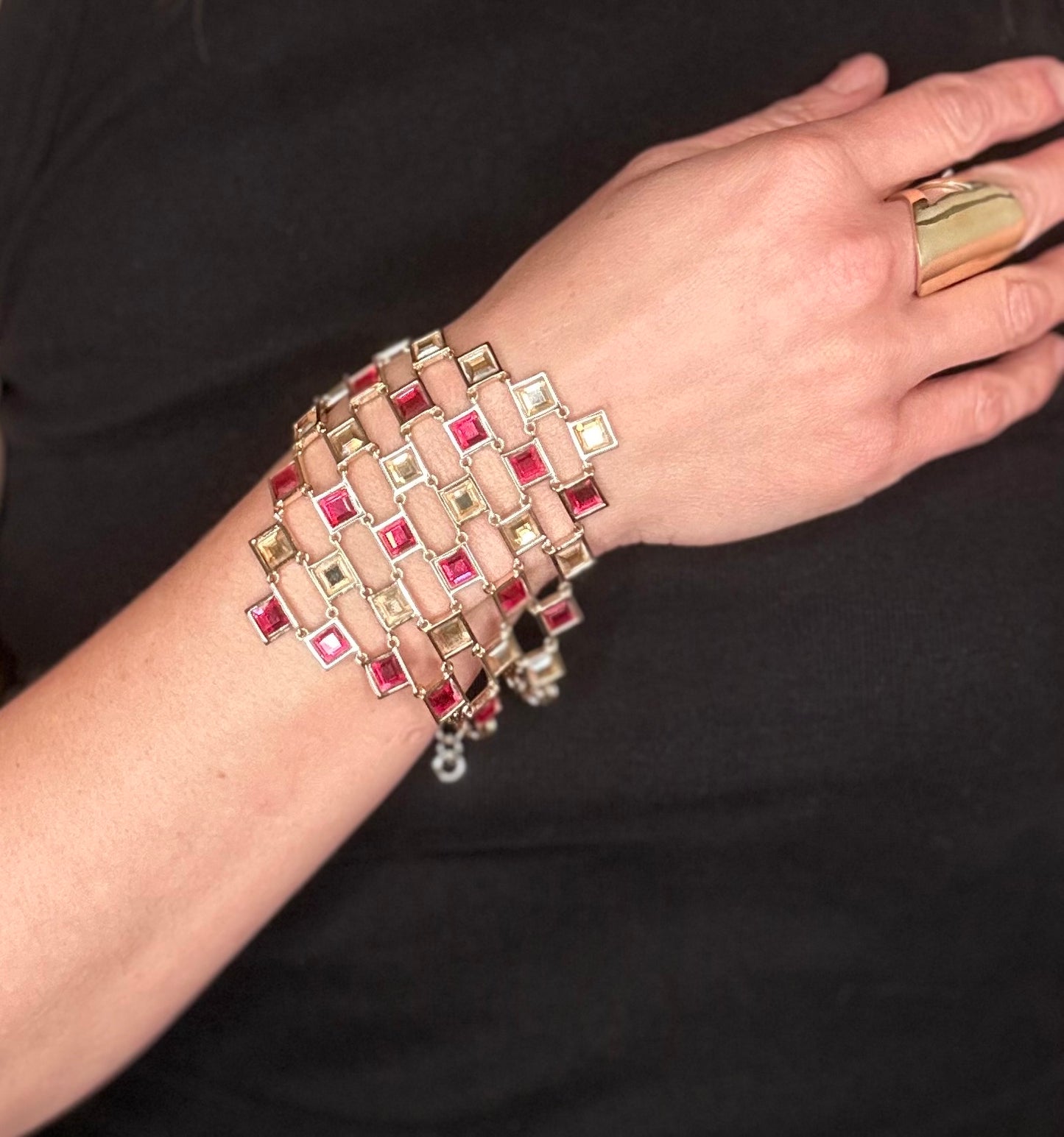 L GEORGE CUSTOM CRYSTAL BRACELET
