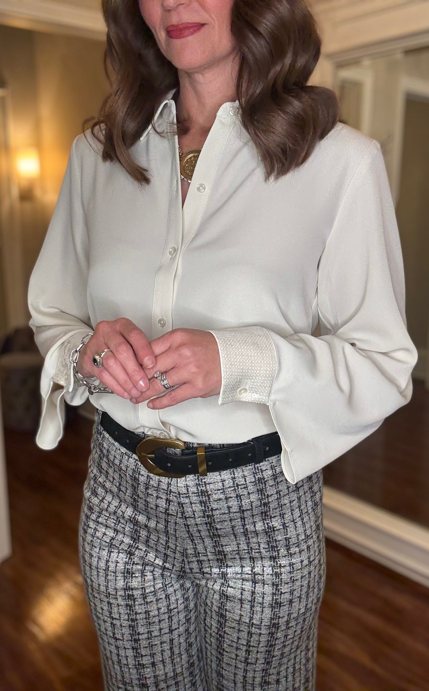 LYSSE DAMARI SEQUIN EMBELLISHED SHIRT 10.21