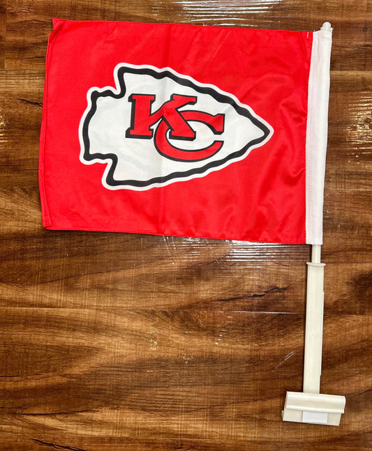 RED KC CAR FLAG