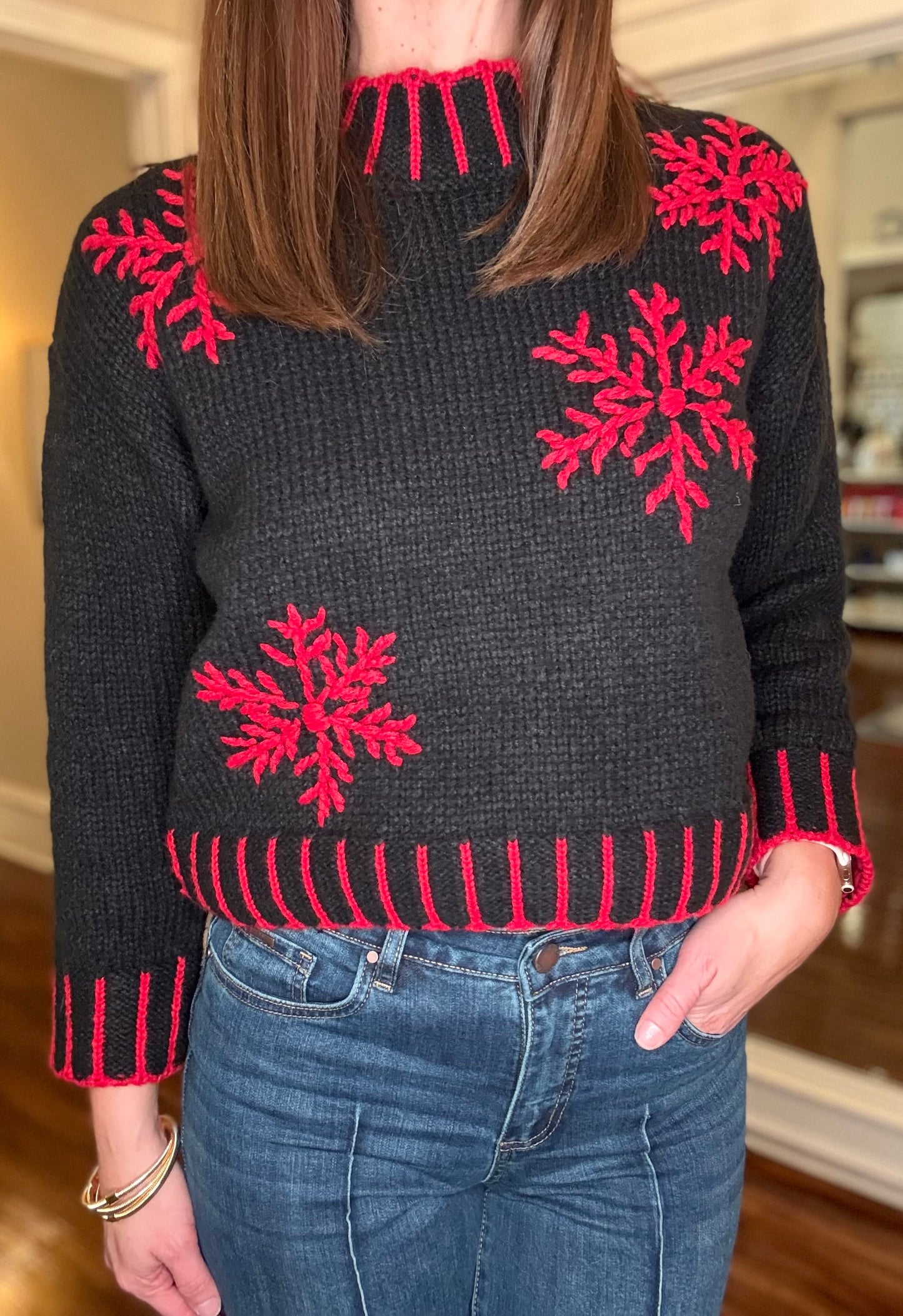 SNOWFLAKE HOLIDAY SWEATER (multiple colors) 9.25