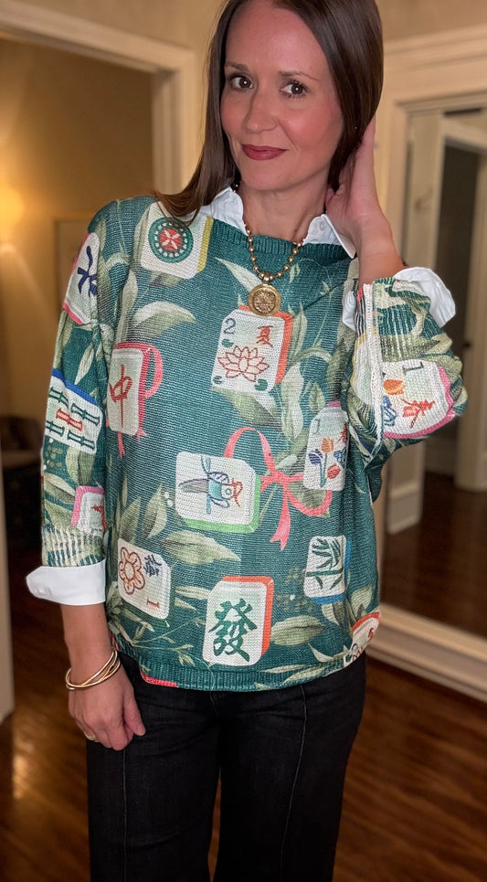 BRAND BAZAR DESIGNER MAHJONG SWEATER 10.21