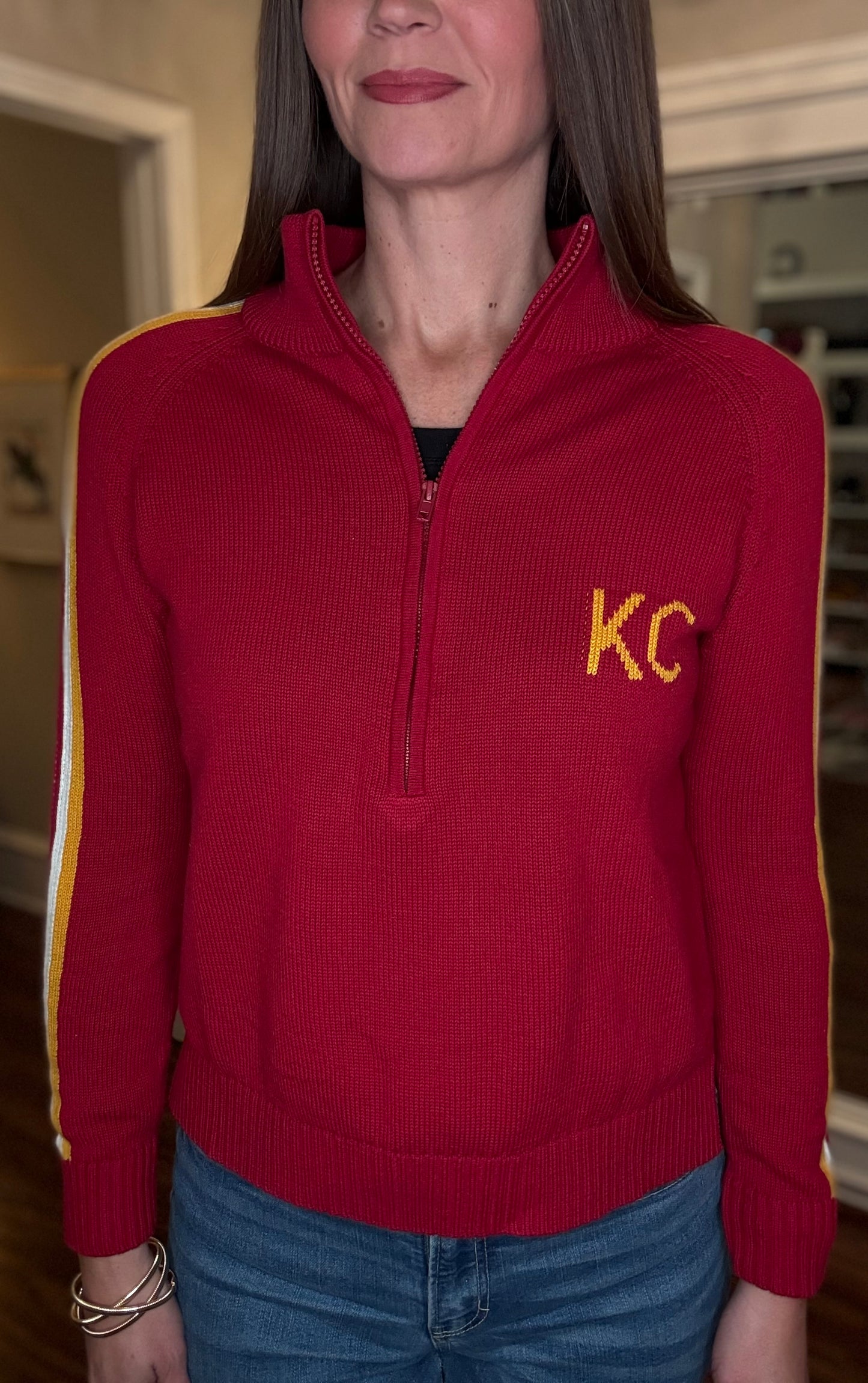 CHIEFS CUTOM 1/2 ZIP SWEATER 10.20