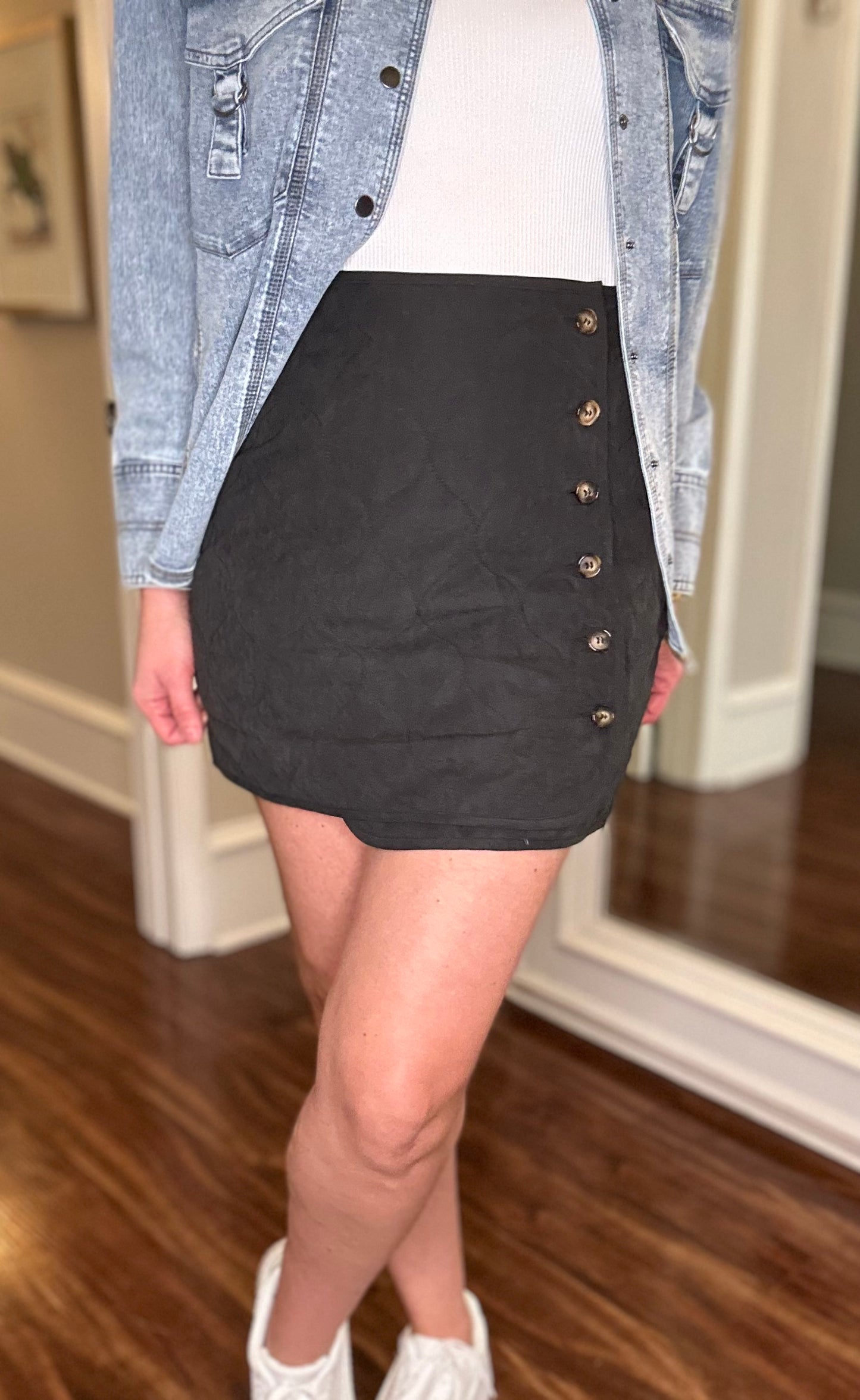 HYFVE QUILTED SKIRT WITH SIDE BUTTONS 1.1