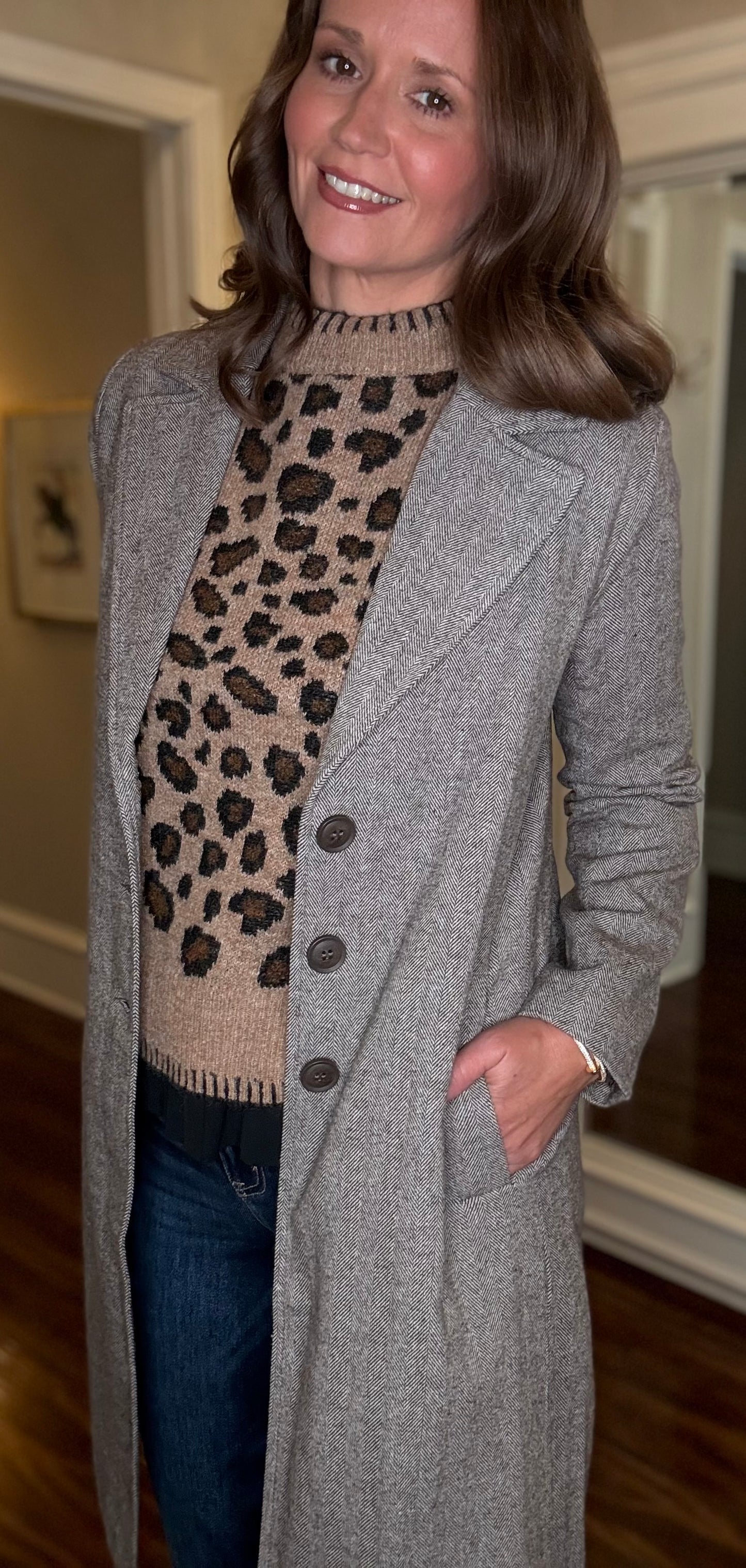 HERRINGBONE LONG COAT 9.10