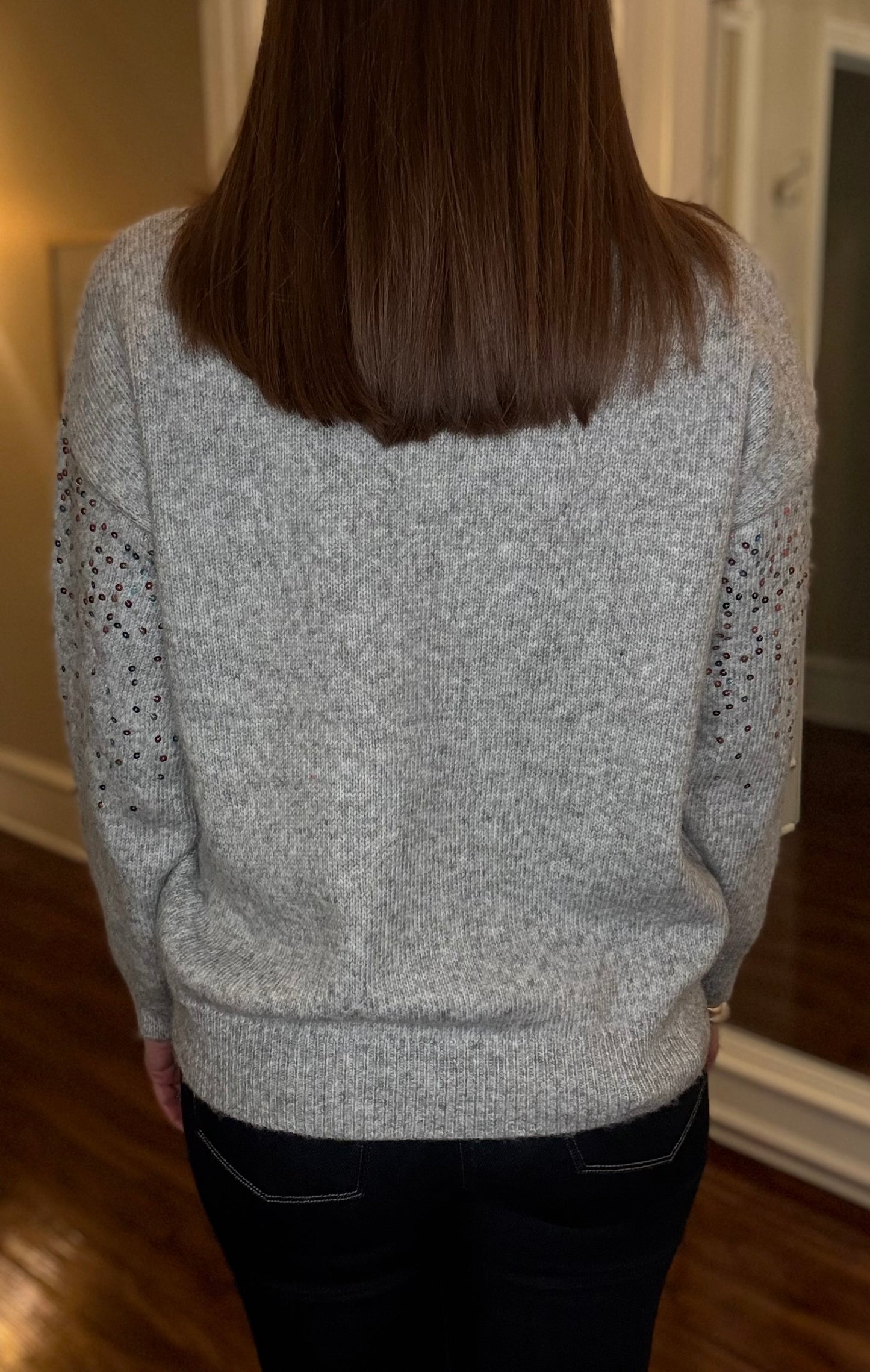 GREY SEQUIN SWEATER 11.21