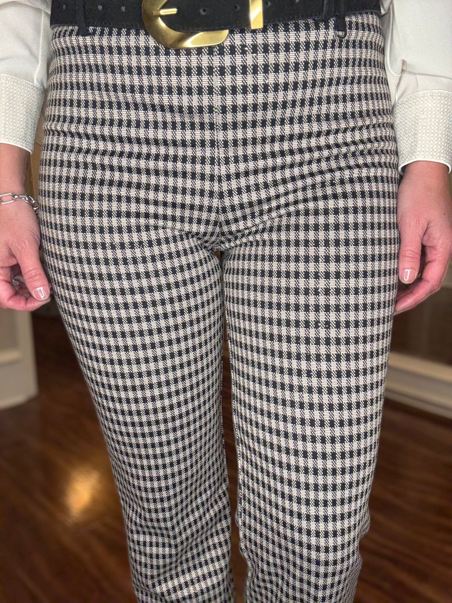 LYSSE COLLEEN SILVER METALLIC ANKLE PANT 10.21