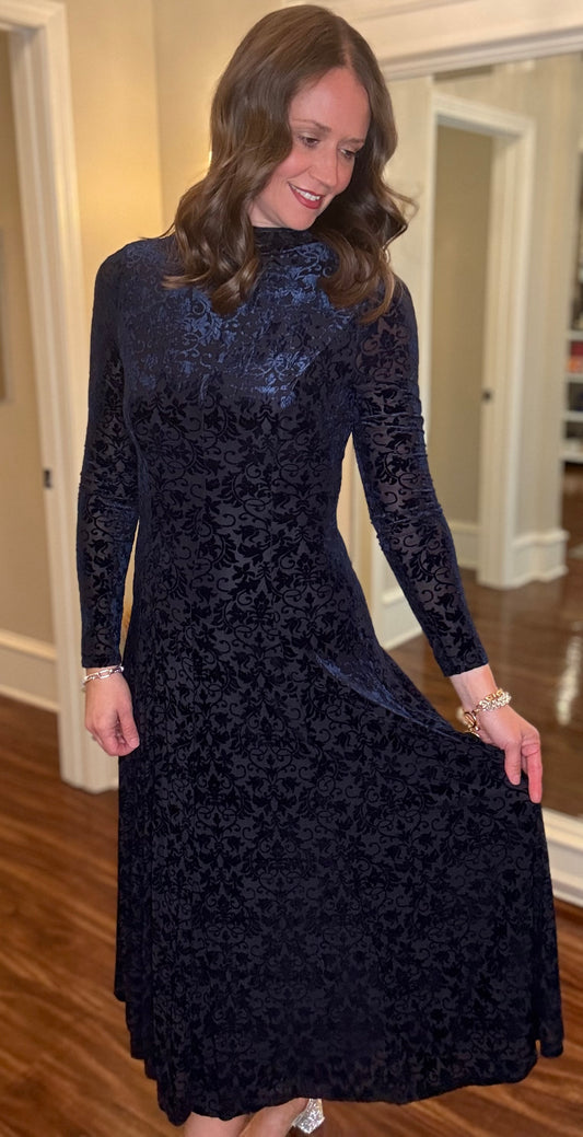 FLYING TOMATO BURNOUT VELVET DRESS 10.17