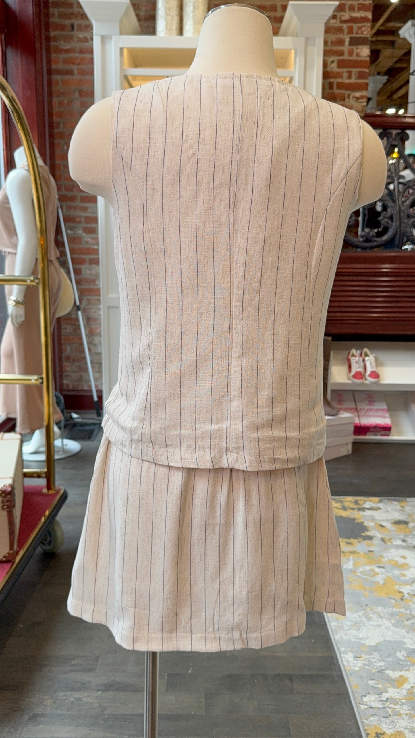 HYFVE VEST & SKIRT PINSTRIPE SET 3.20