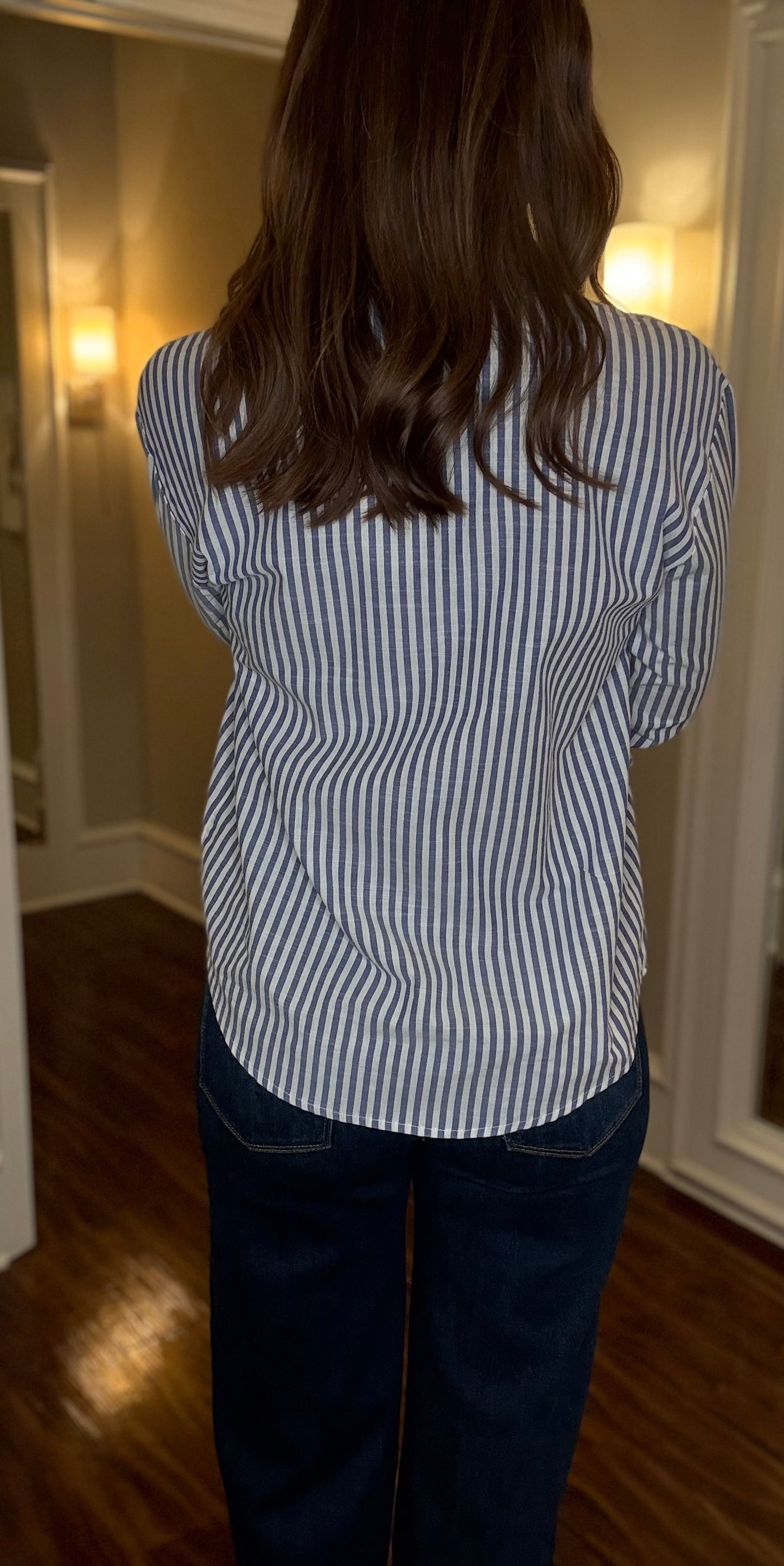 LA MIEL STRIPED COLLARED BUTTON DOWN 8.15