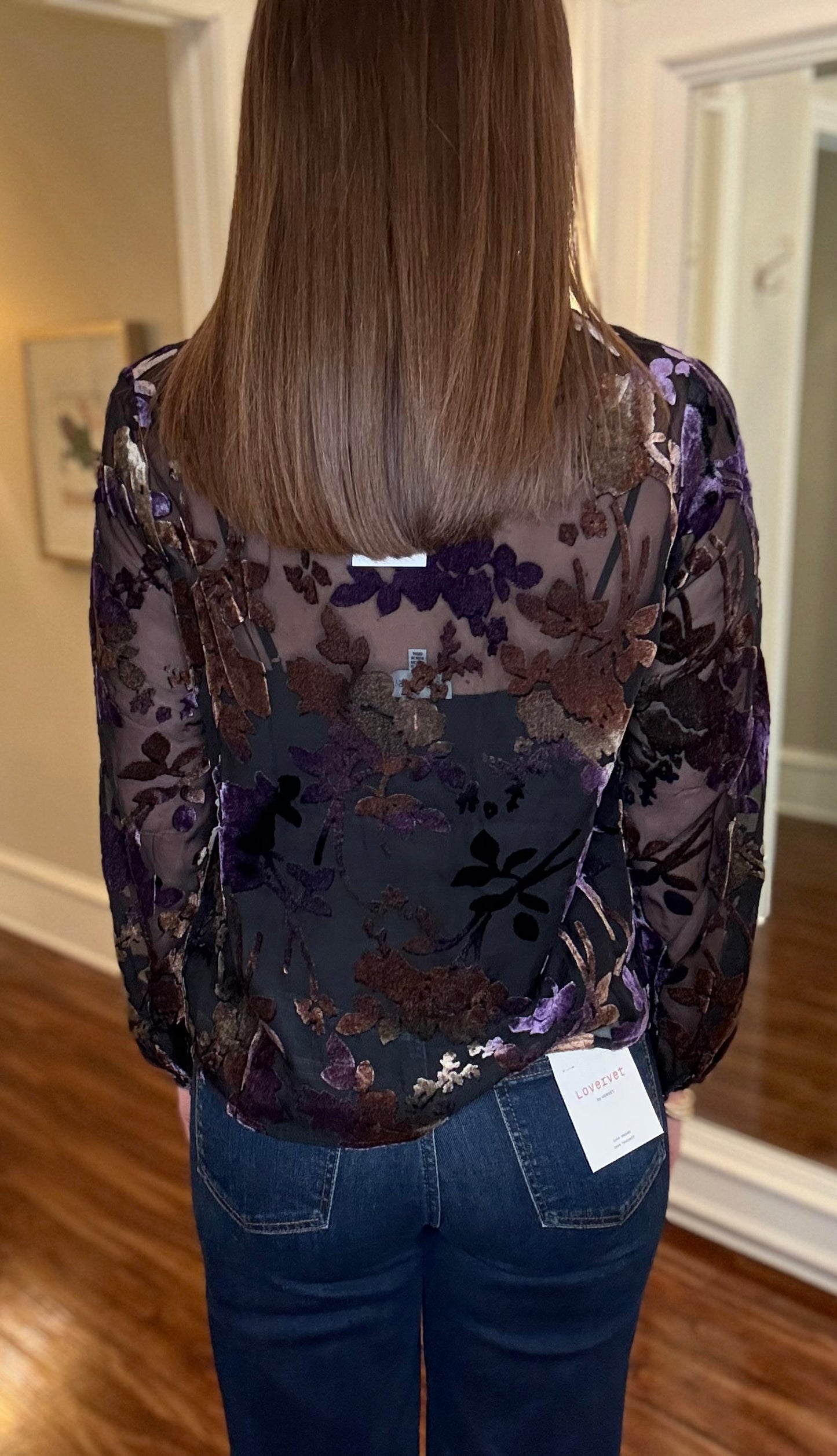 LUCY PARIS JACARANDA BURNOUT TOP 12.3