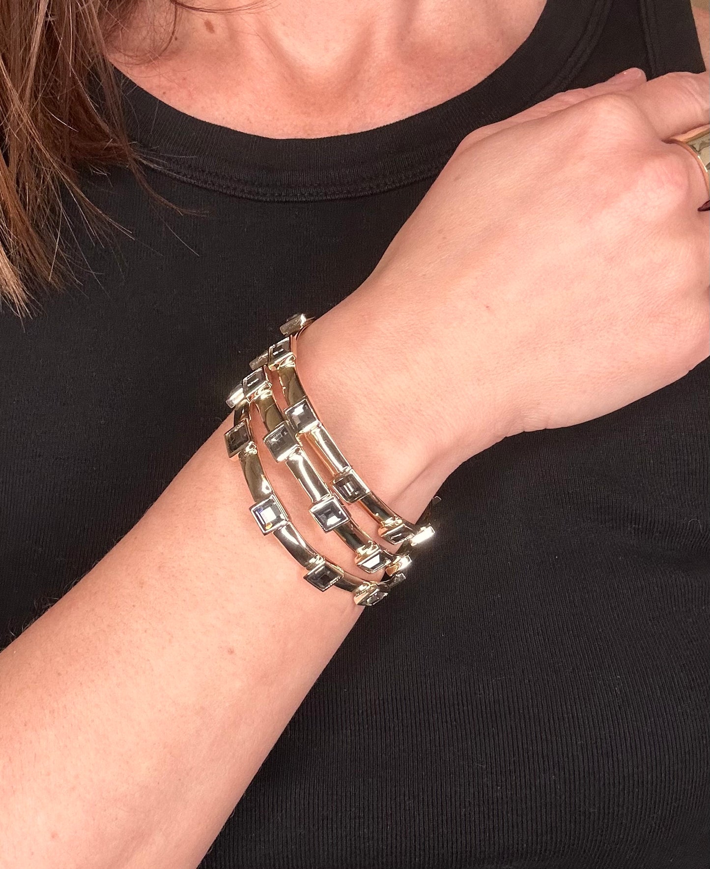 L GEORGE DORENE CRYSTAL BANGLES
