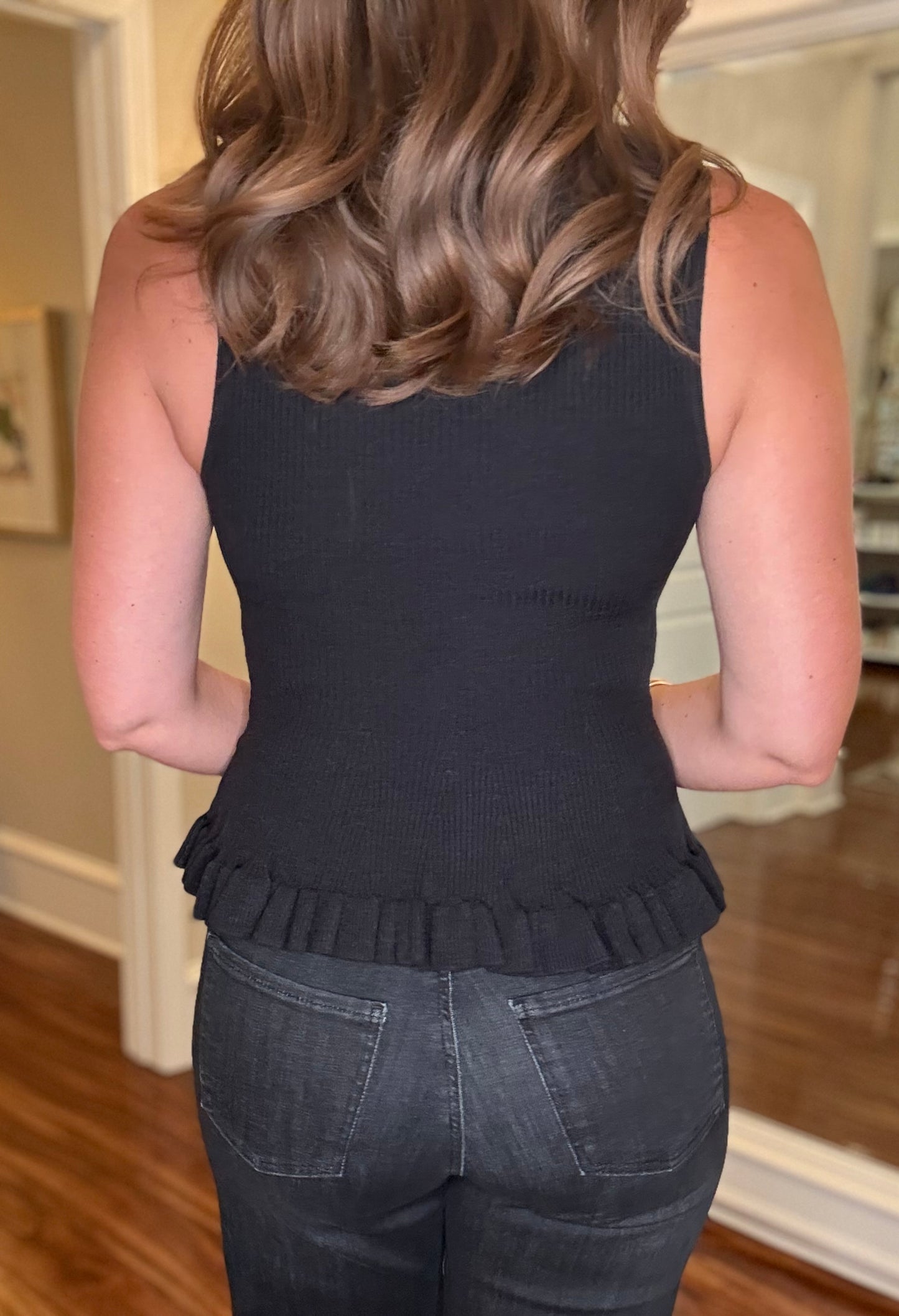 FATE MOCK NECK PEPLUM SWEATER 8.13