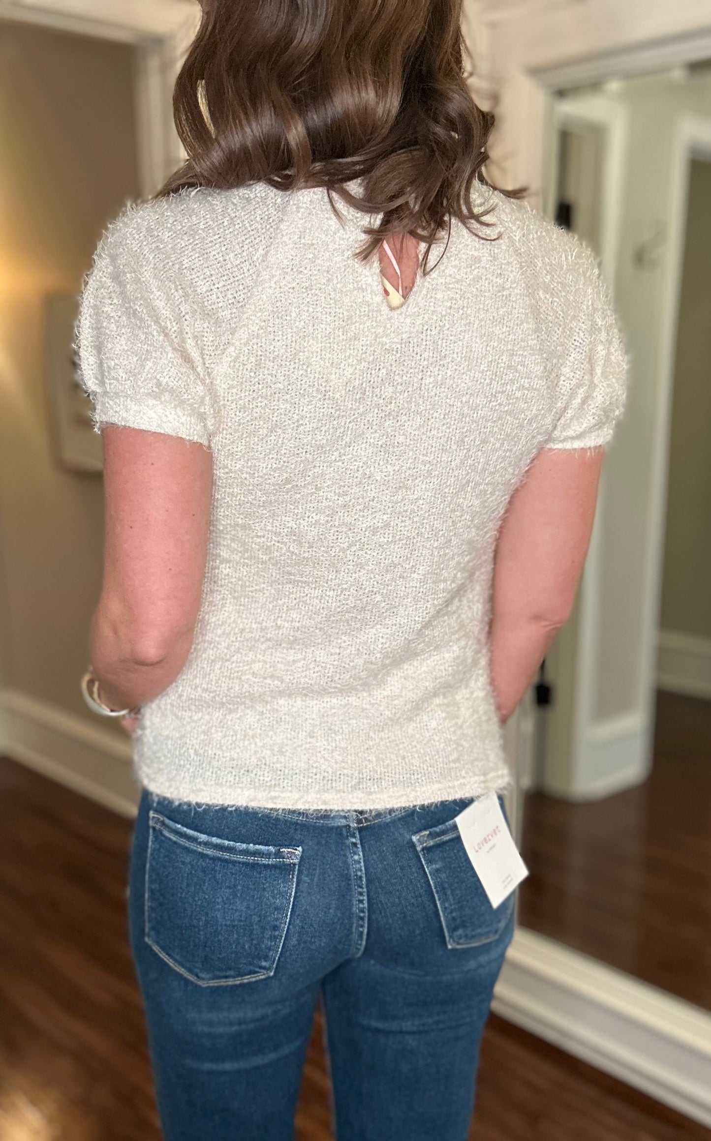 ENTRO EYELASH SHORT SLEEVE SWEATER 1.1