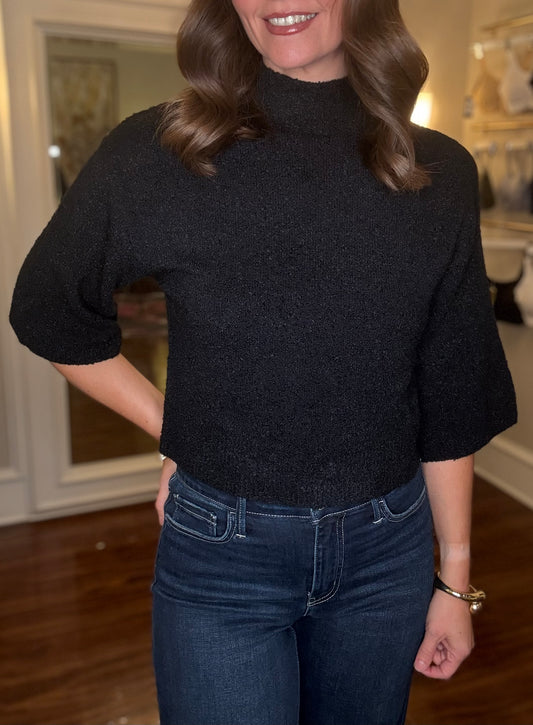 ENTRO BLACK 3/4 SLEEVE SWEATER 10.16