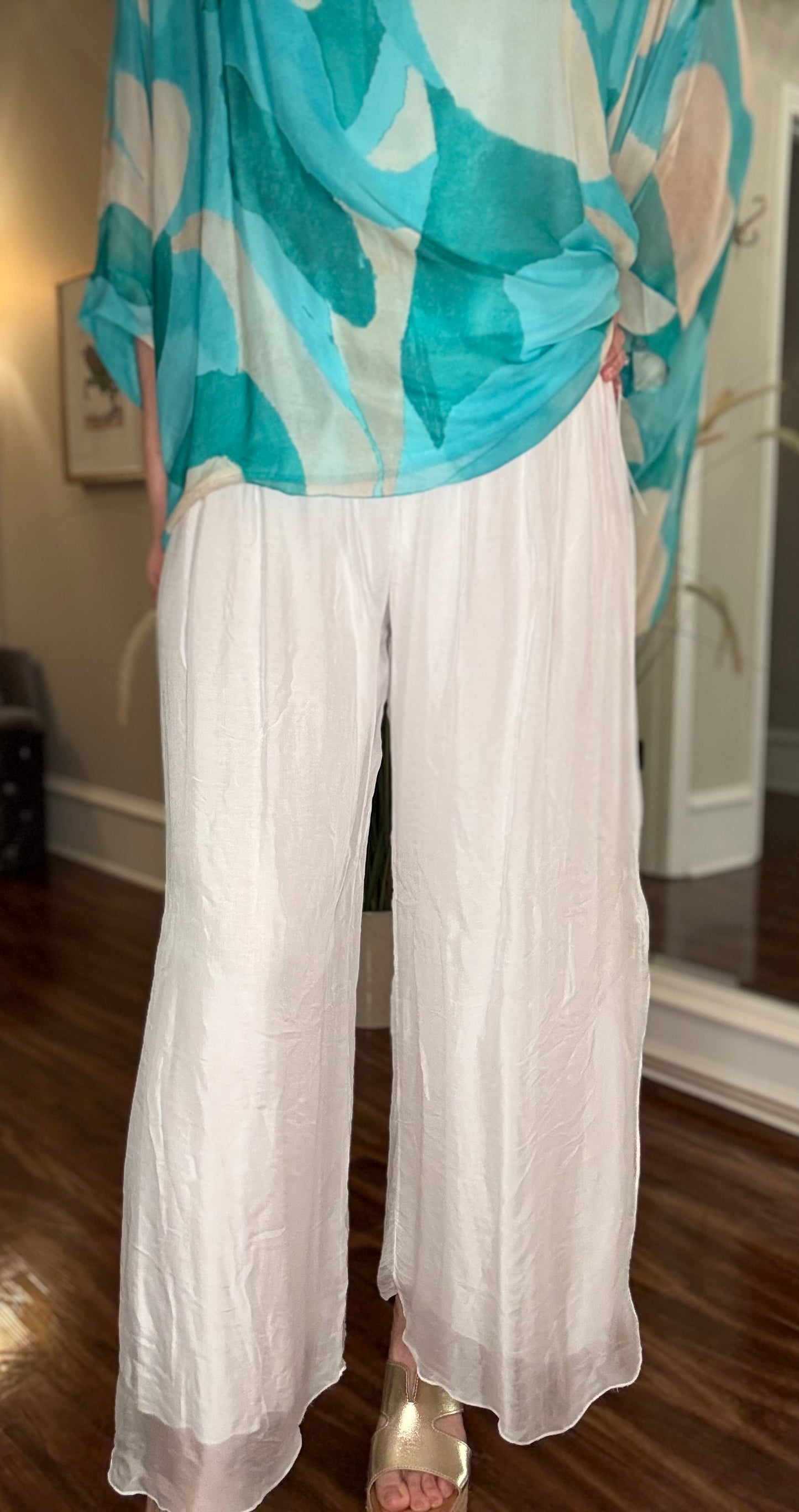 LOOK MODE SIDE SLIT SILK PANT (multiple colors) 3.25