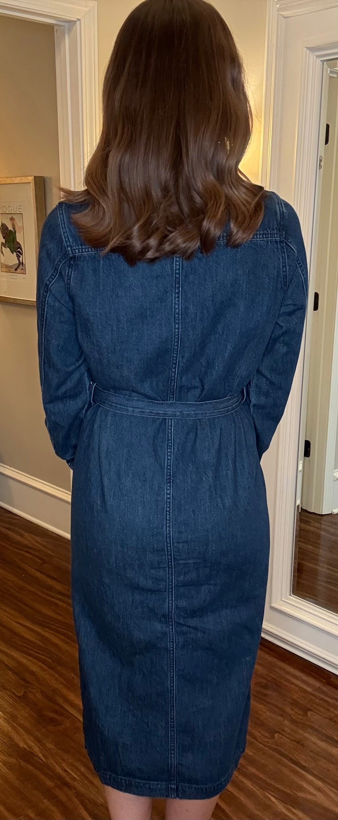 VELVET HEART DENIM MIDI DRESS 10.13
