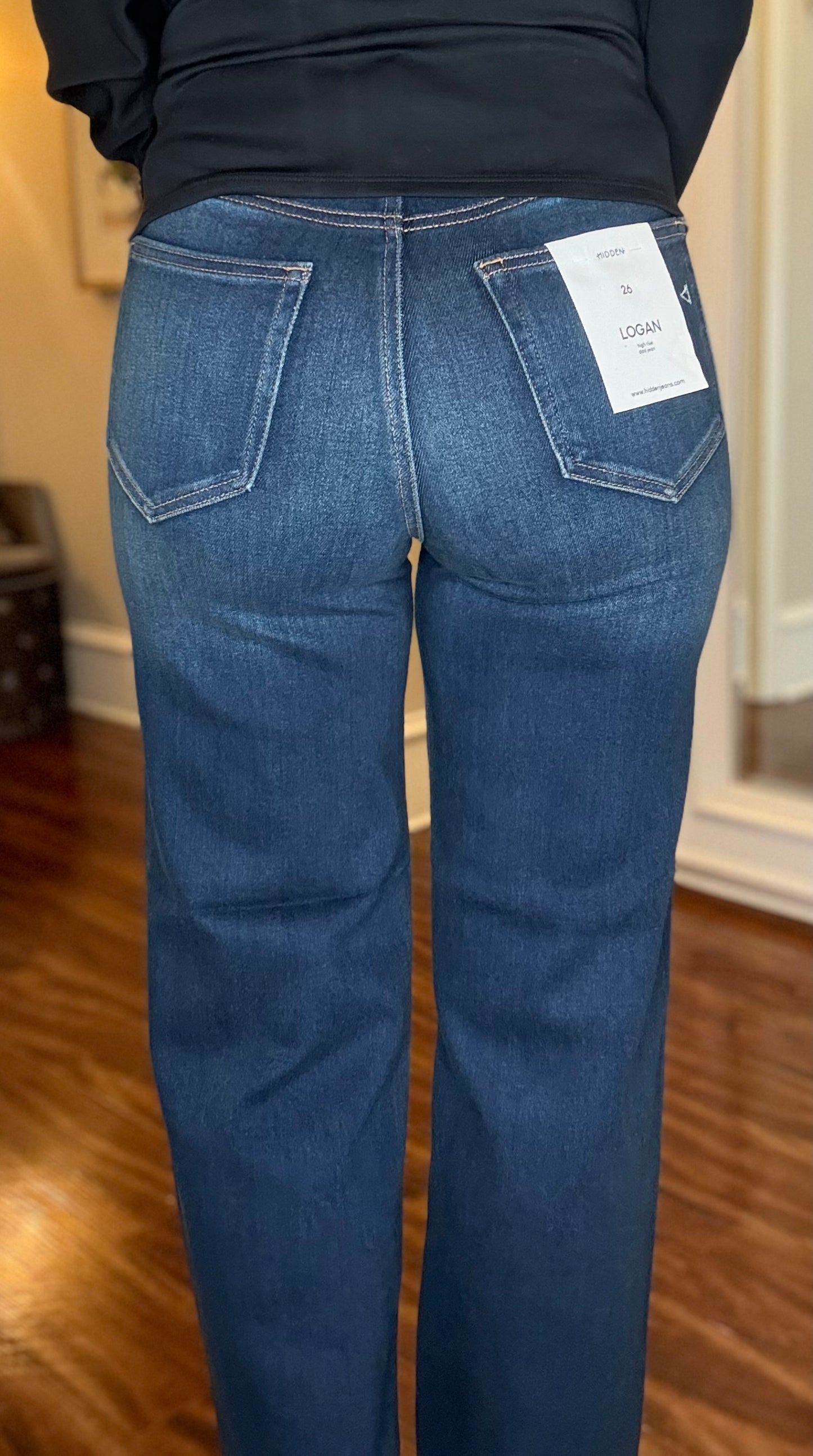 HIDDEN LOGAN HIGH RISE DAD JEAN 10.8