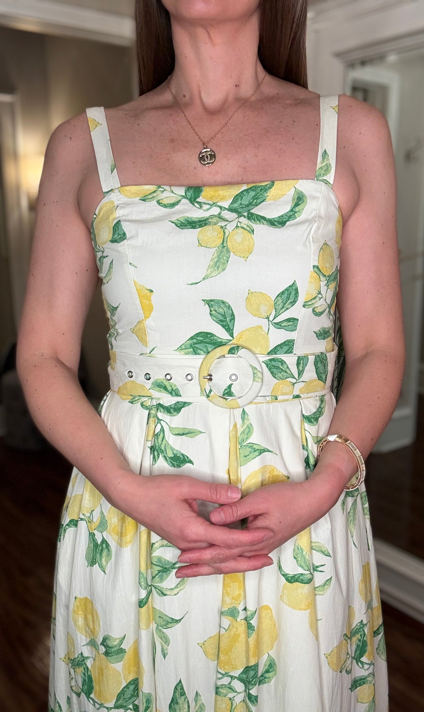 FLYING TOMATO LEMON PRINTED MIDI DRESS 3.25