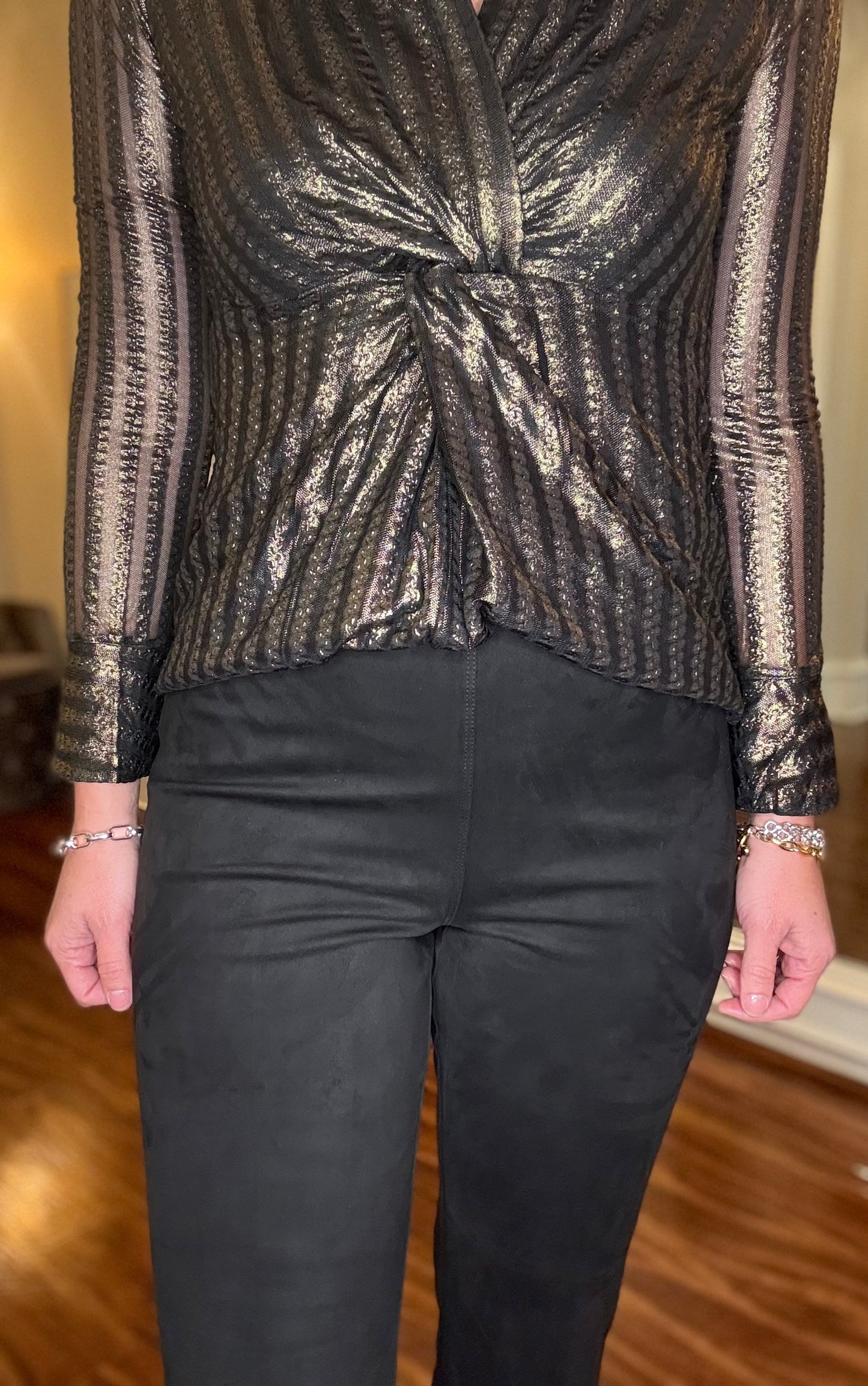 LYSSE JESSE BLACK VEGAN SUEDE PANT 10.21