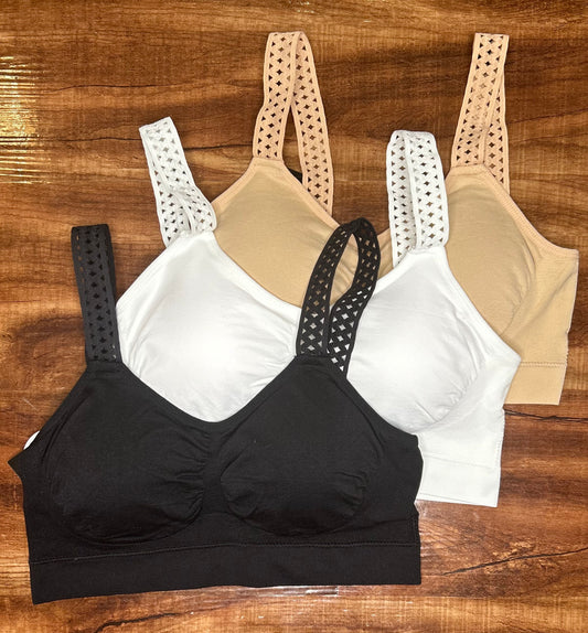 STRAPS ITS LATTICE STRAP BRA