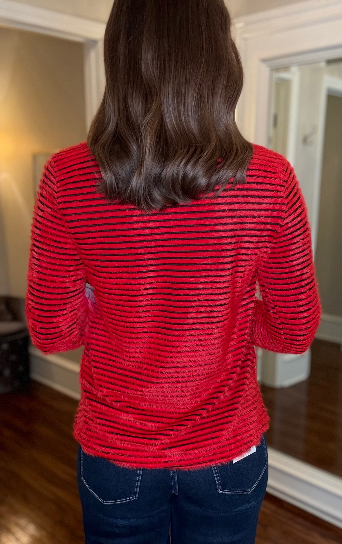 MULTIPLES STRIPED COLLAR TOP (multiple colors) 10.13
