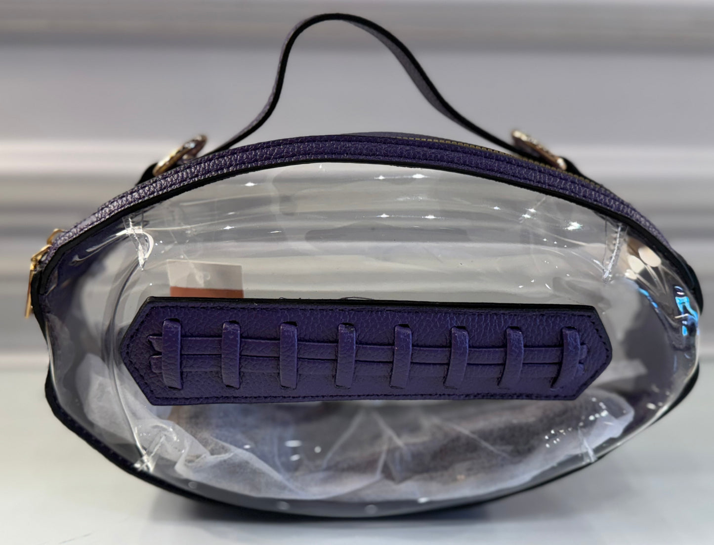 GAME DAY FOOTBALL CLEAR BAG (multiple colors) 8.19