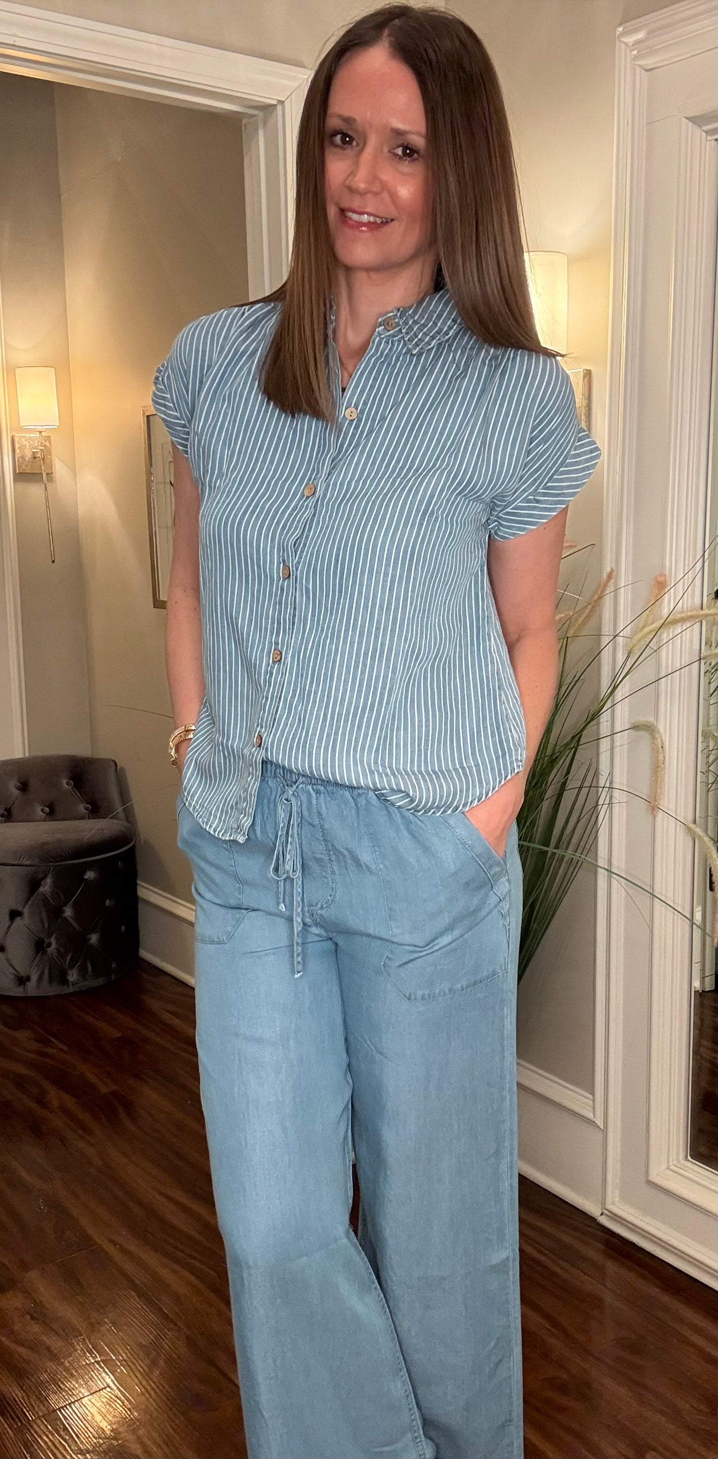 MINE STRIPED CHAMBRAY SHIRT 3.26