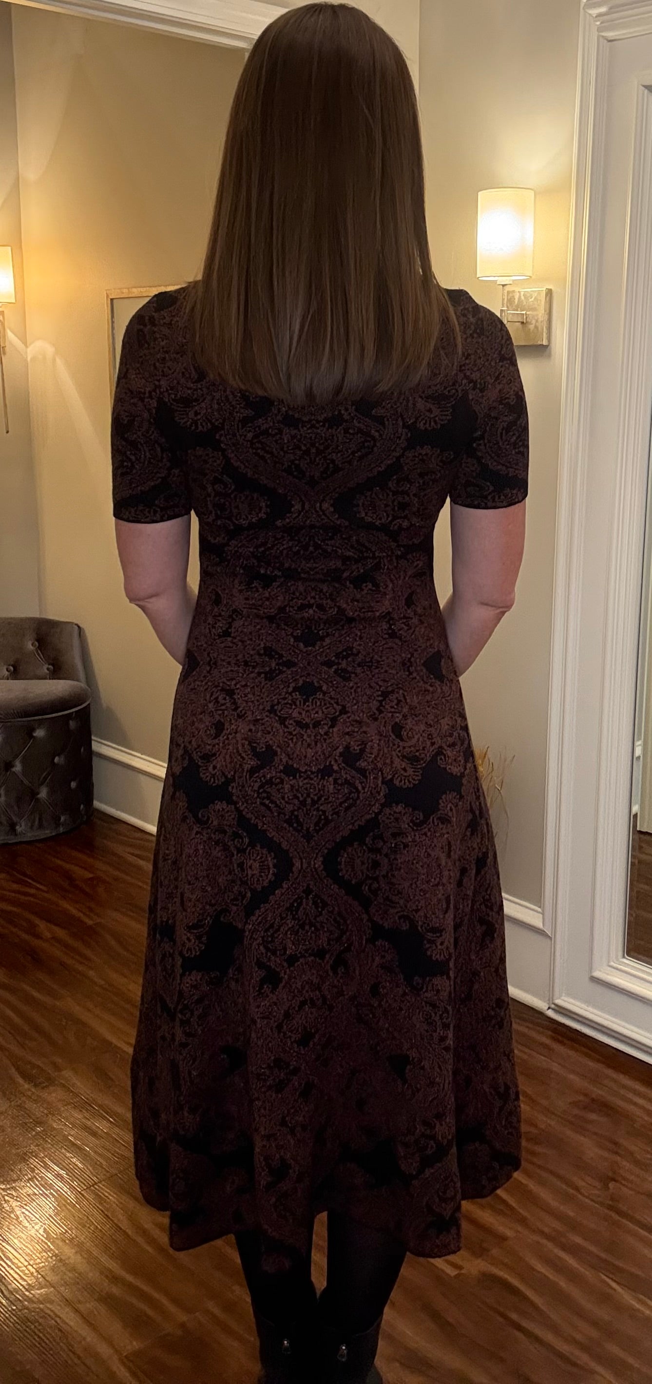 FLYING TOMATO JACQUARD SWEATER DRESS 10.25