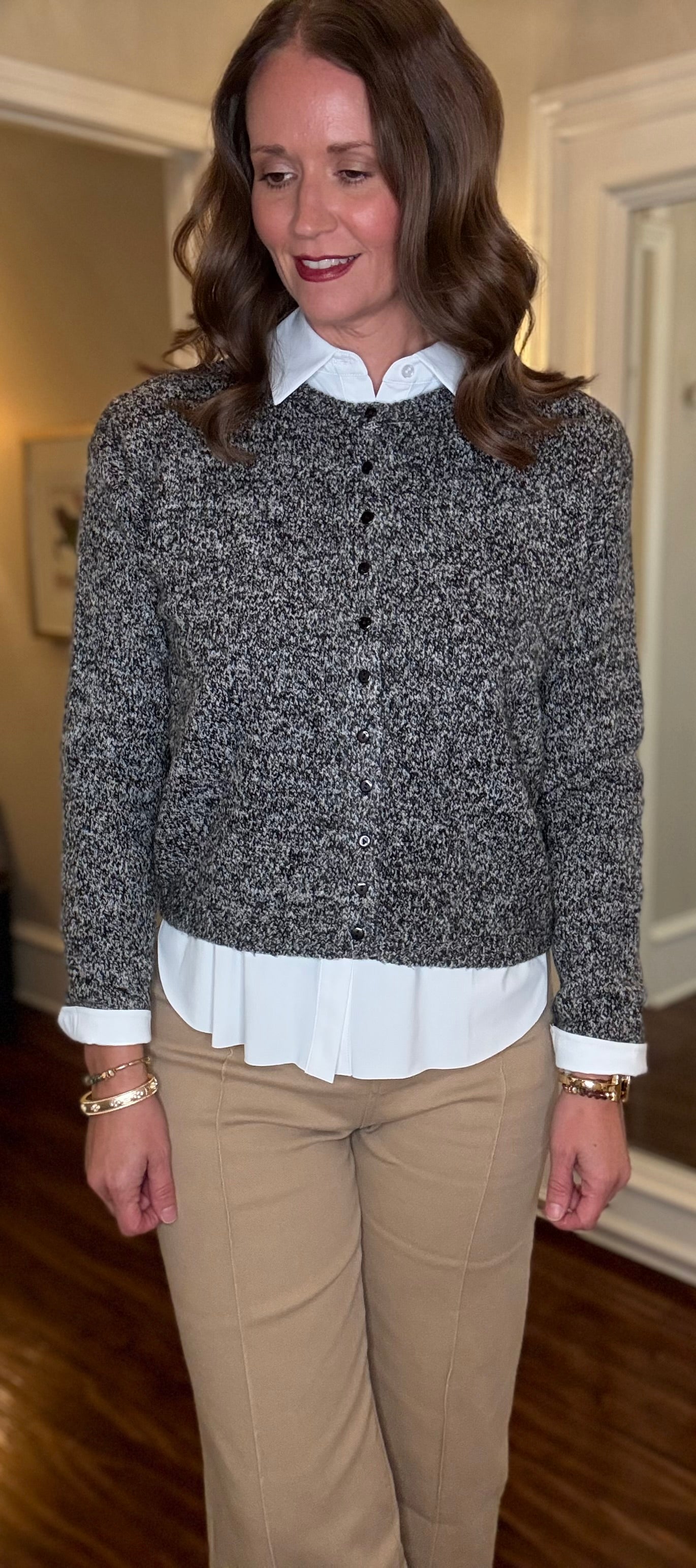 RD STYLE GREY TWIST CARDI 9.26