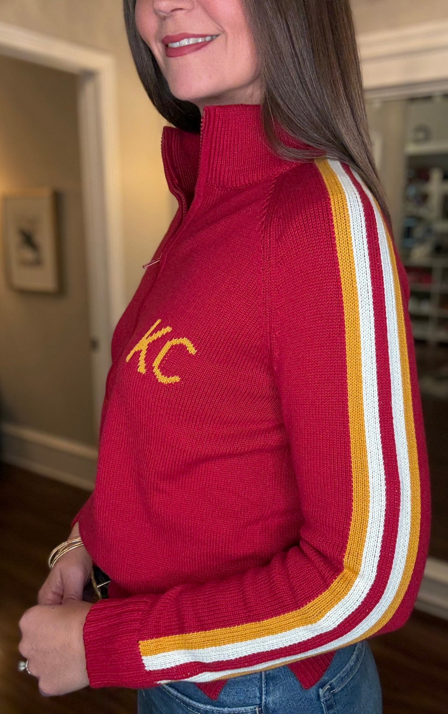 CHIEFS CUTOM 1/2 ZIP SWEATER 10.20