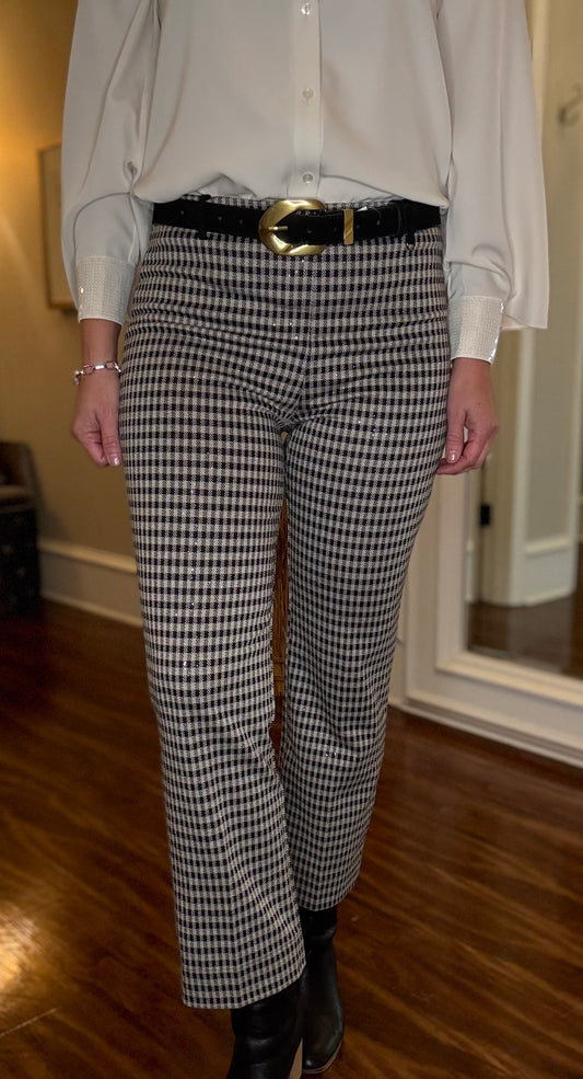 LYSSE COLLEEN SILVER METALLIC ANKLE PANT 10.21