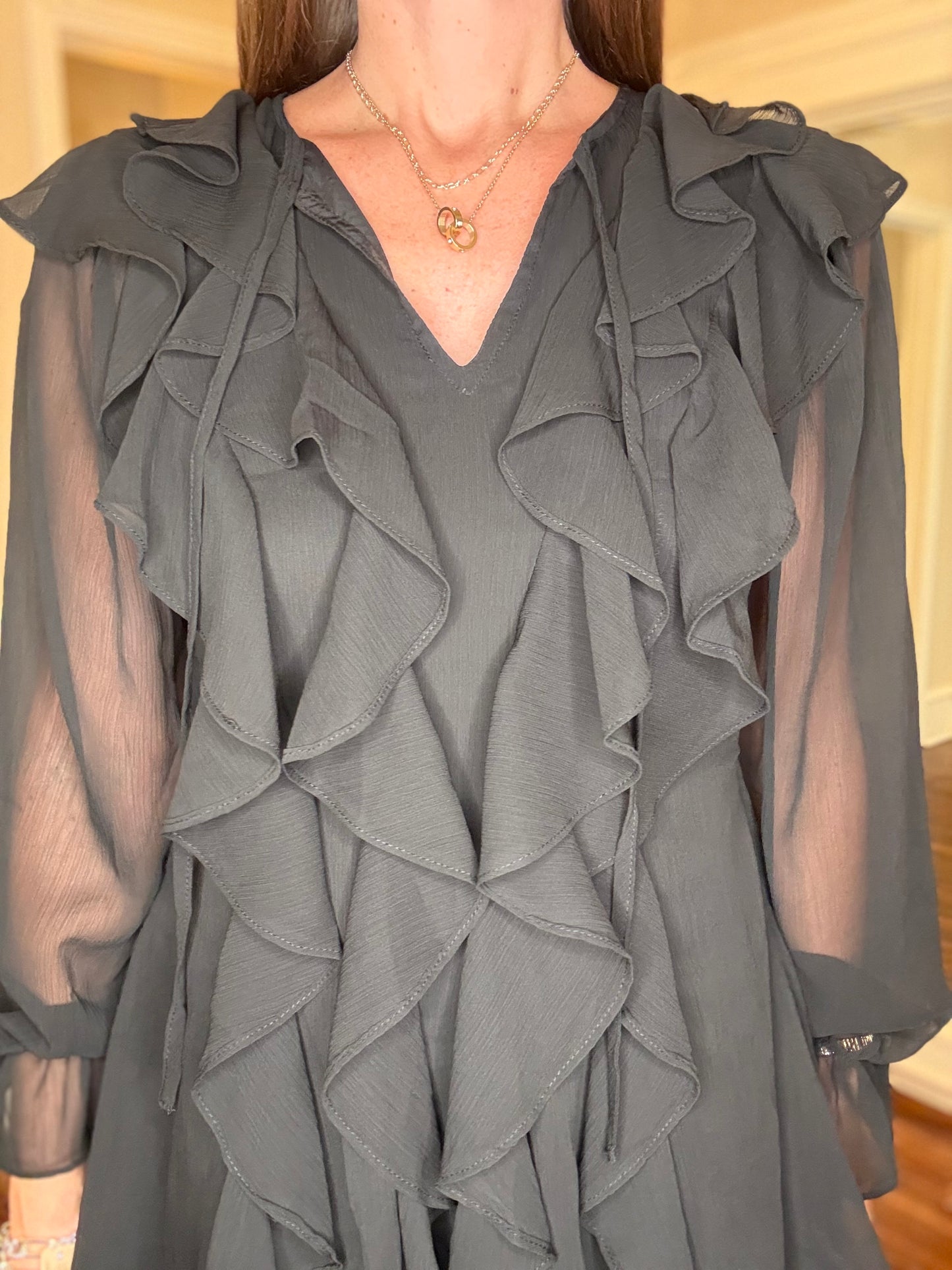 MUSTARD SEED BLACK FLIRTY DRESS 9.25