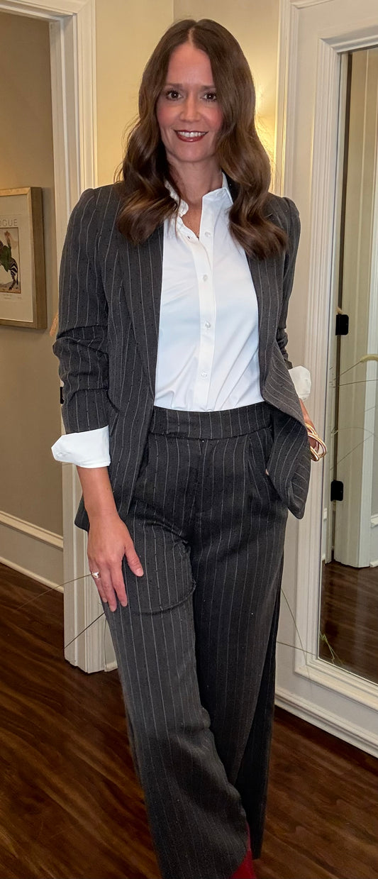 ESQUALO DARK GREY MELANGE TROUSERS 7.28