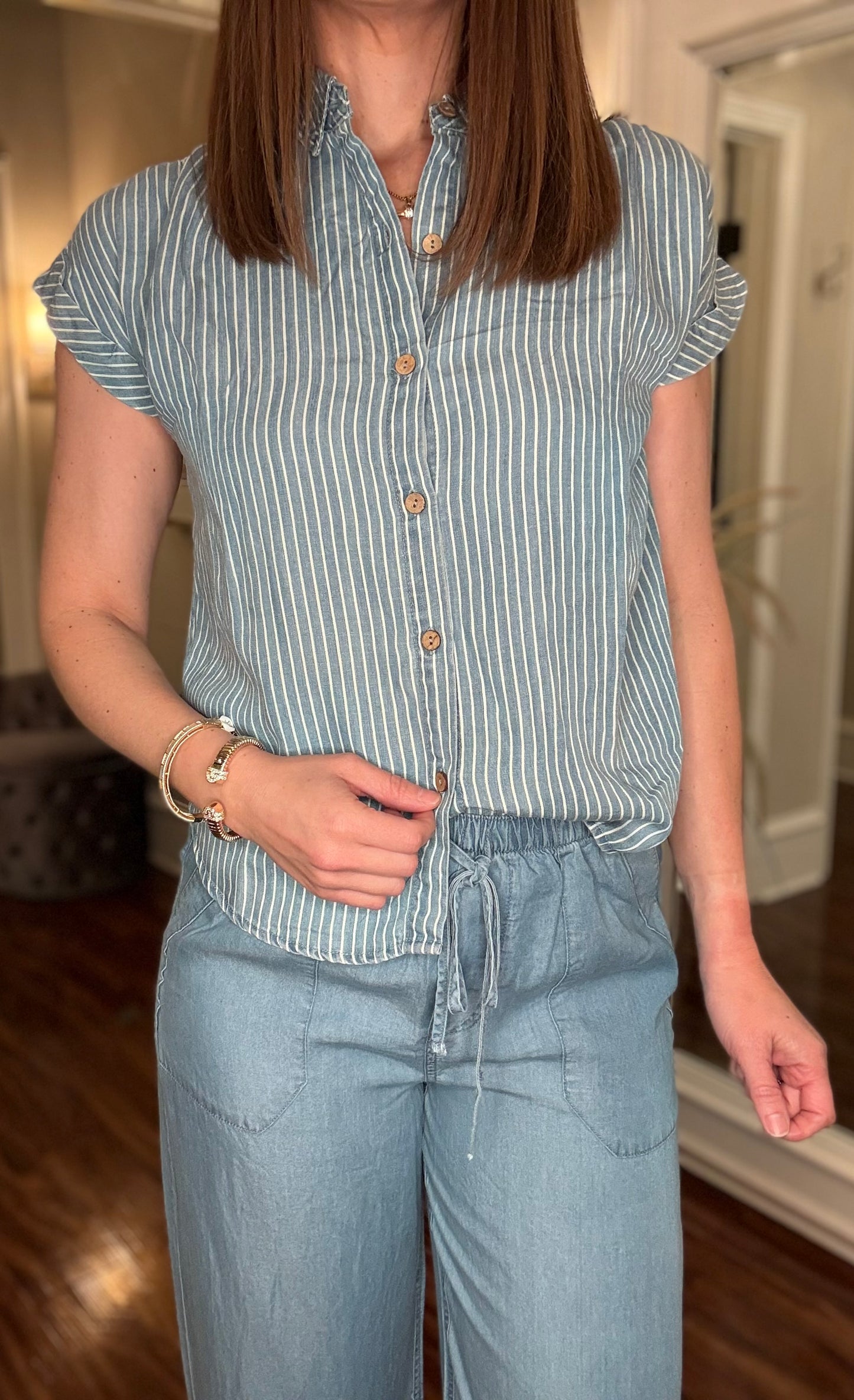 MINE STRIPED CHAMBRAY SHIRT 3.26