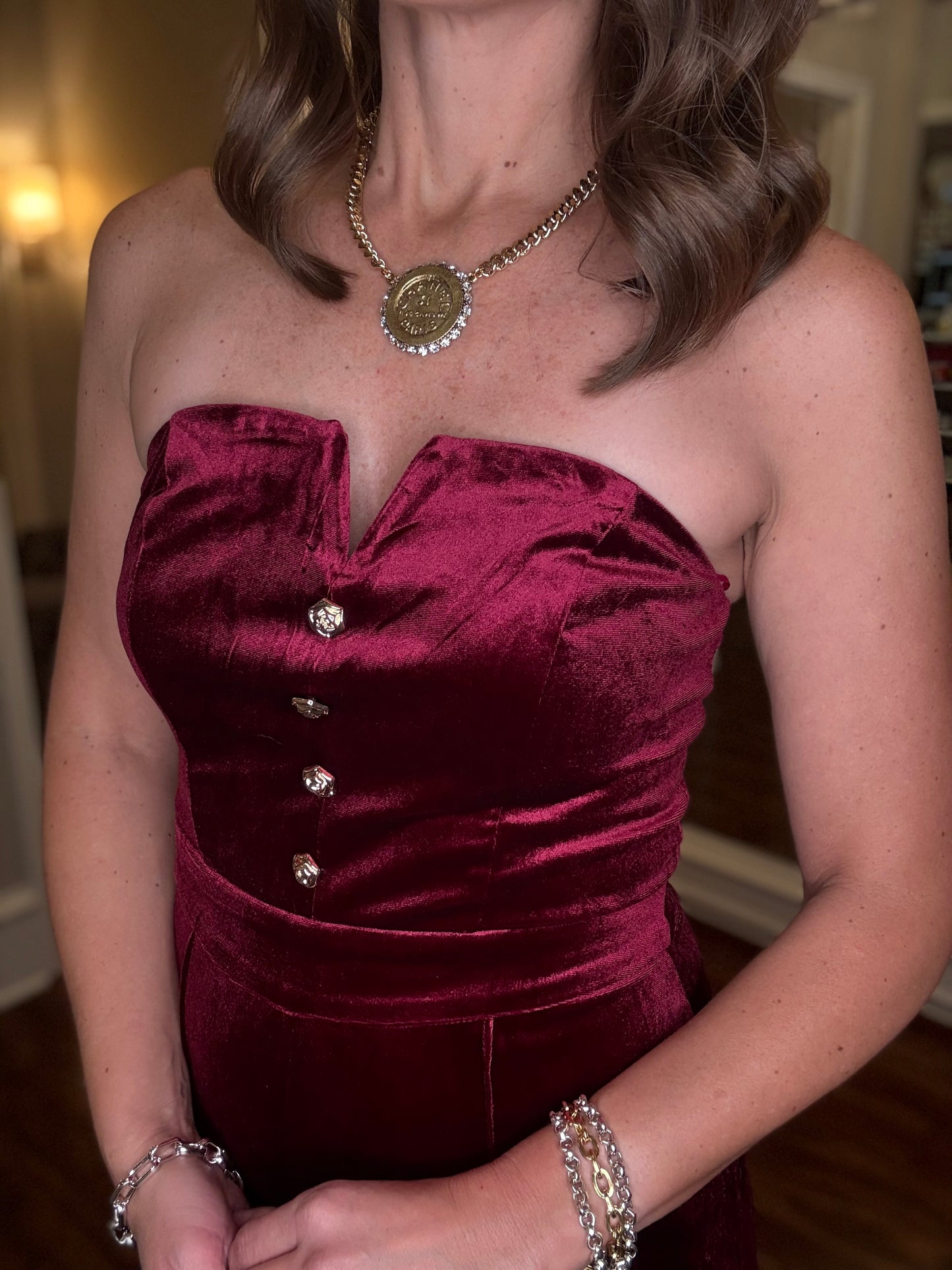 FLYING TOMATO VELVET JUMPSUIT 10.17