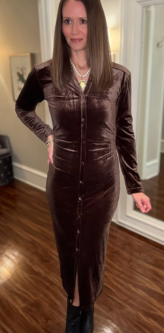 VELVET HEART CHOCOLATE VELVET DRESS 10.8