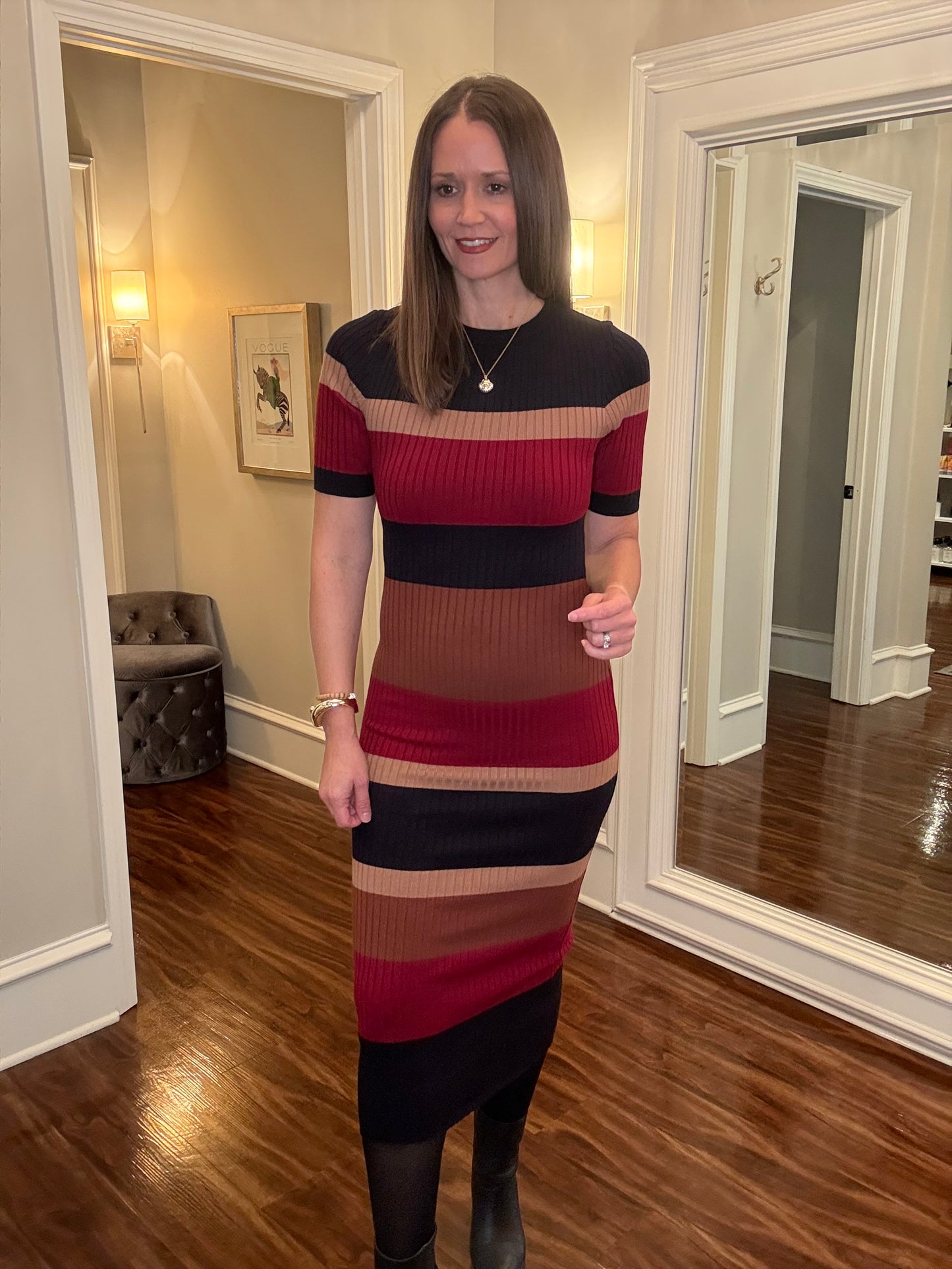 FLYING TOMATO RIBBED COLORBLOCK DRESS 10.25