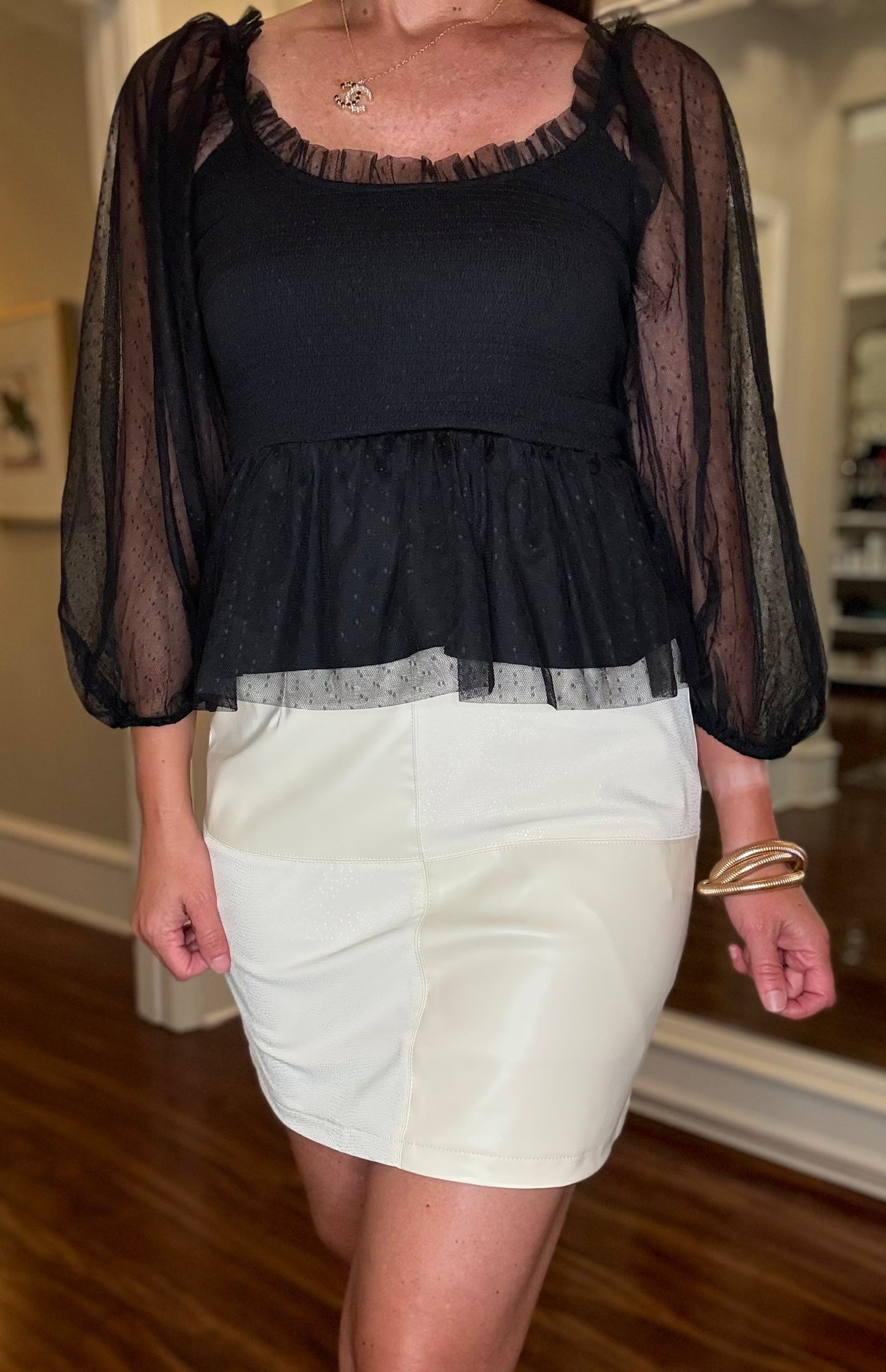 ENTRO FAUX LEATHER SKIRT 7.11